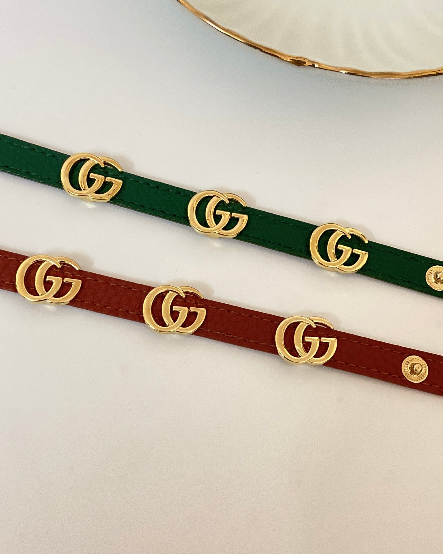 Classic GG Leather Belt Bracelet