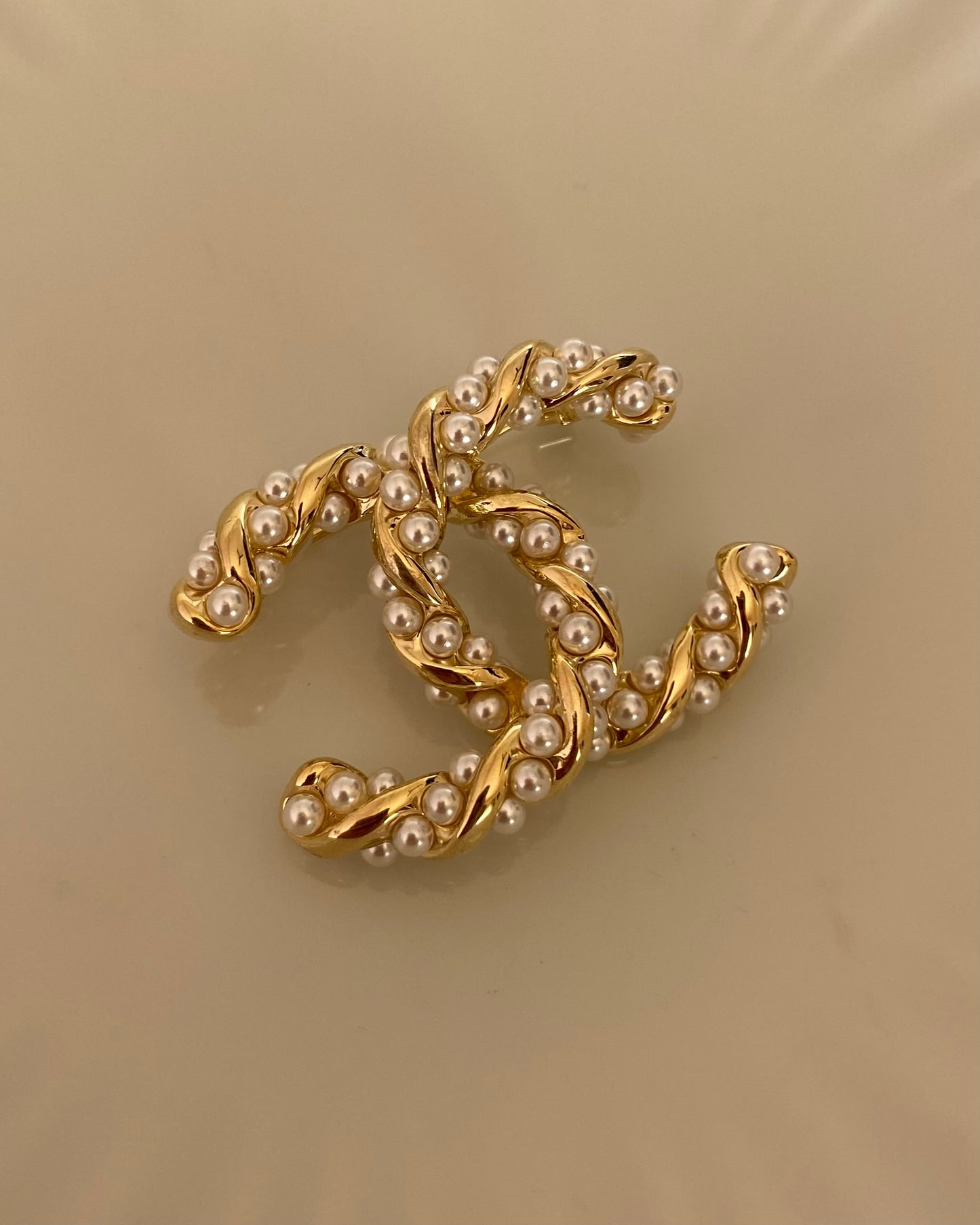 Iconic CC Pearl Brooch