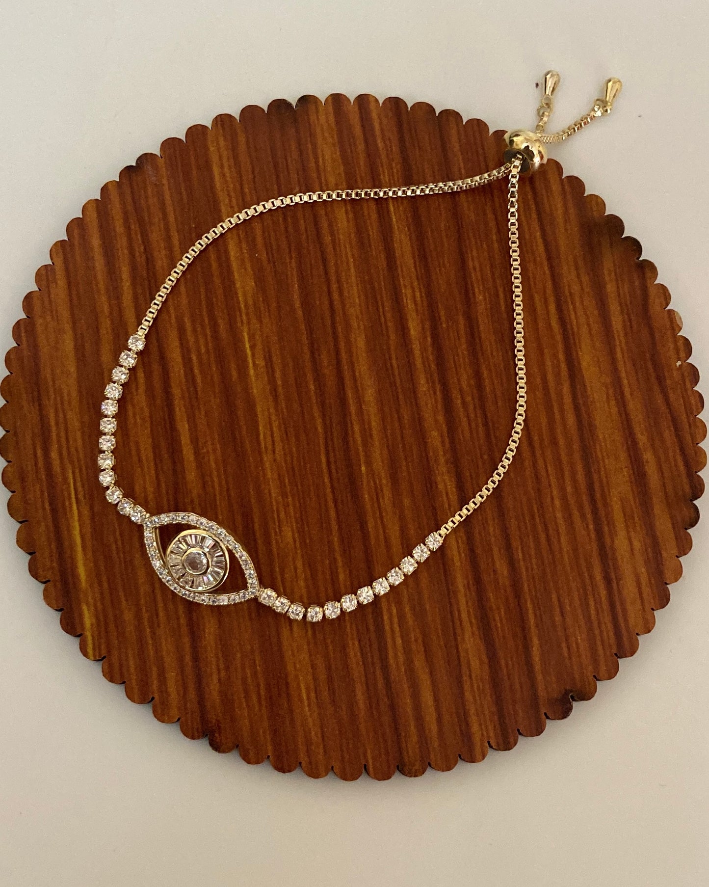 Evil Eye Crystal Adjustable Bracelet