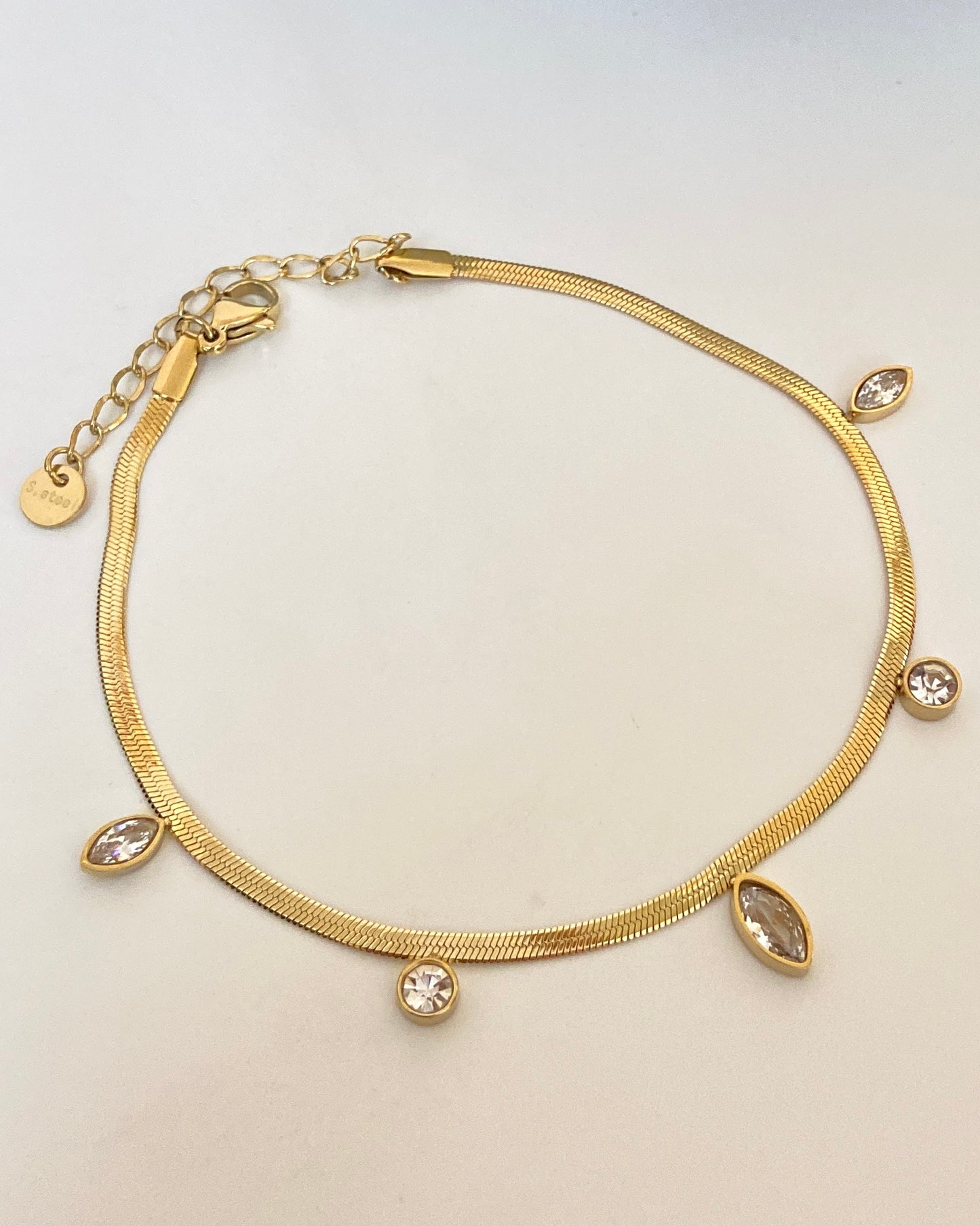 Crystal Snack Chain Bracelet