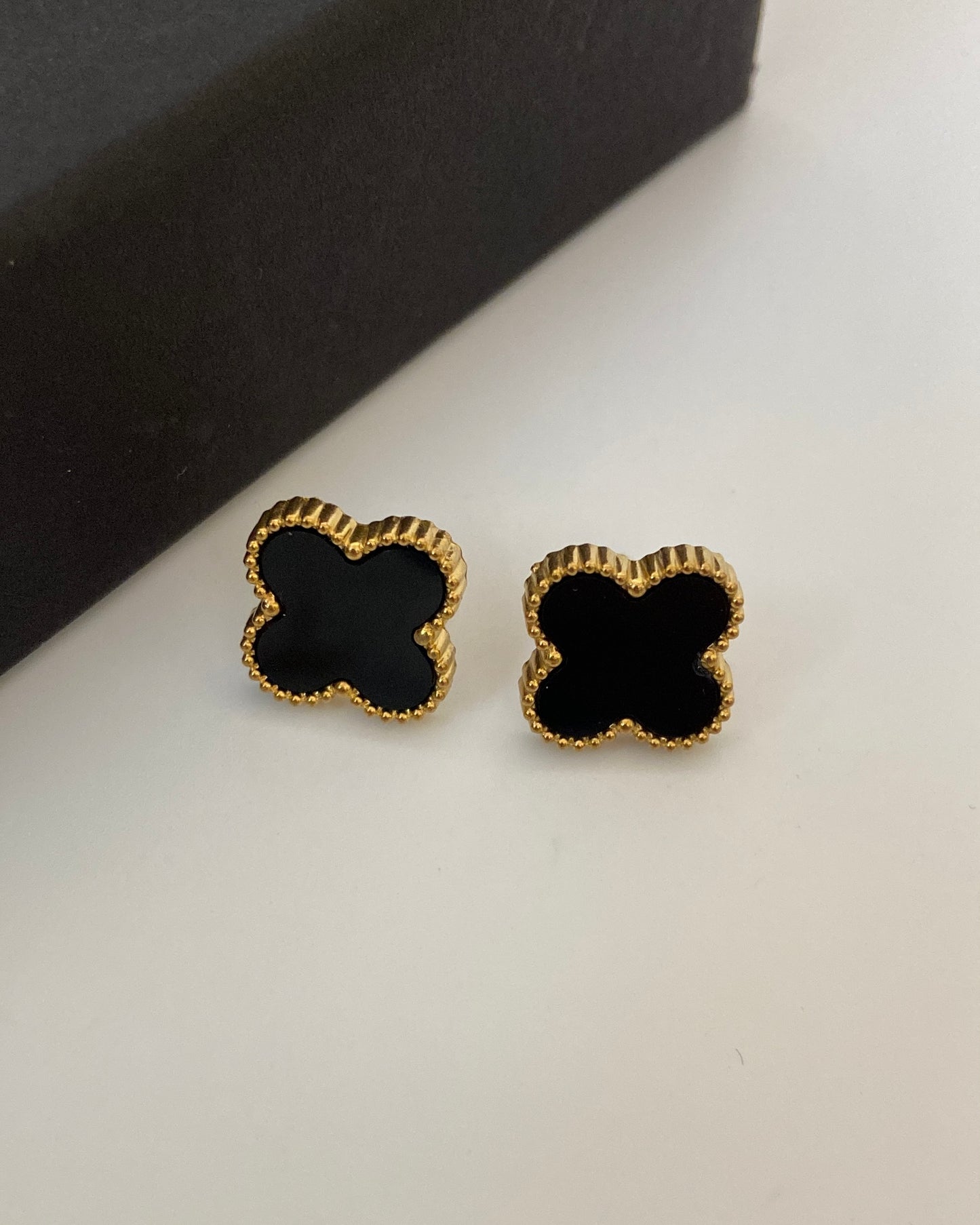 Black Clover Stud Earring