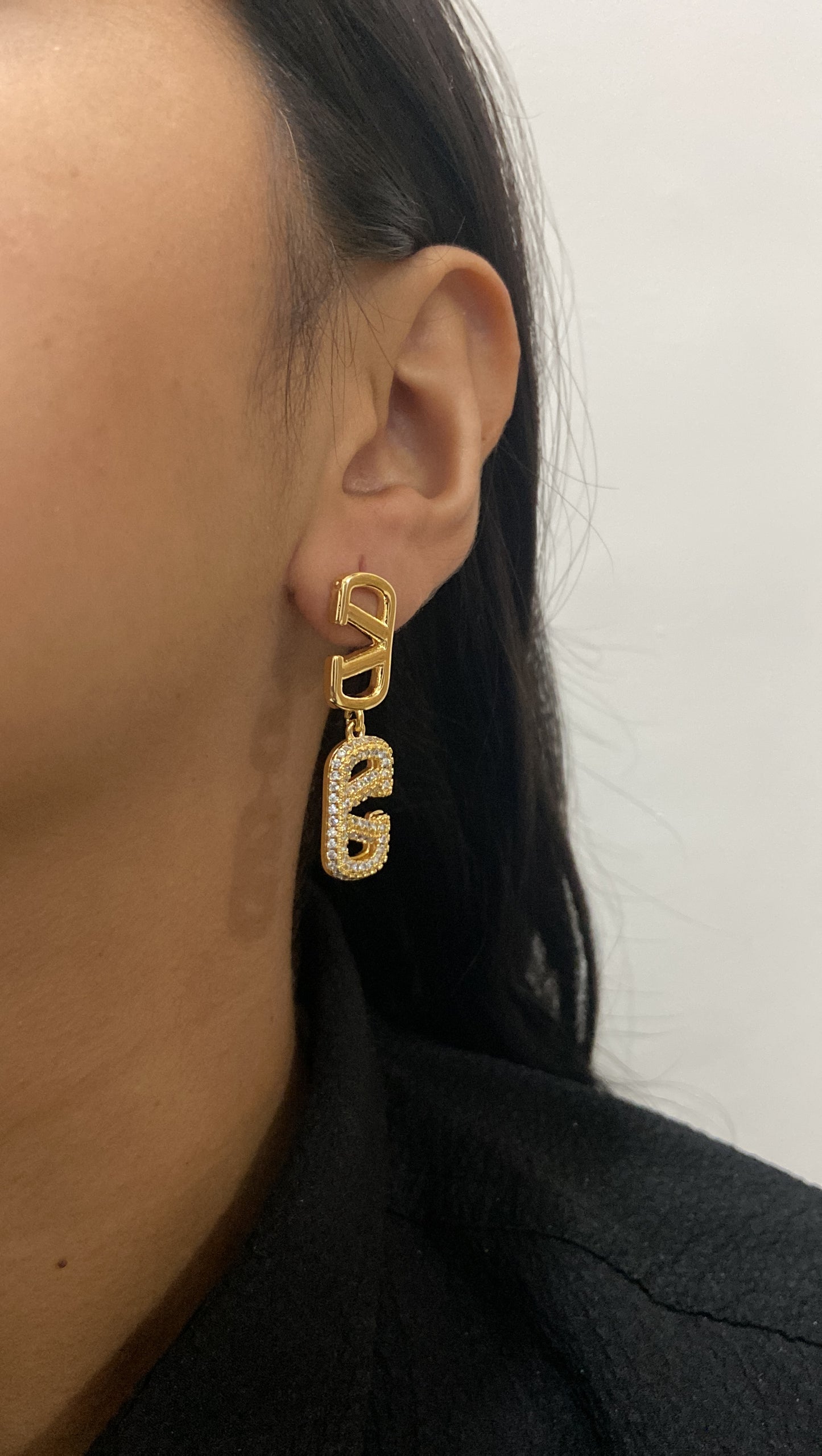V Embellished Earring