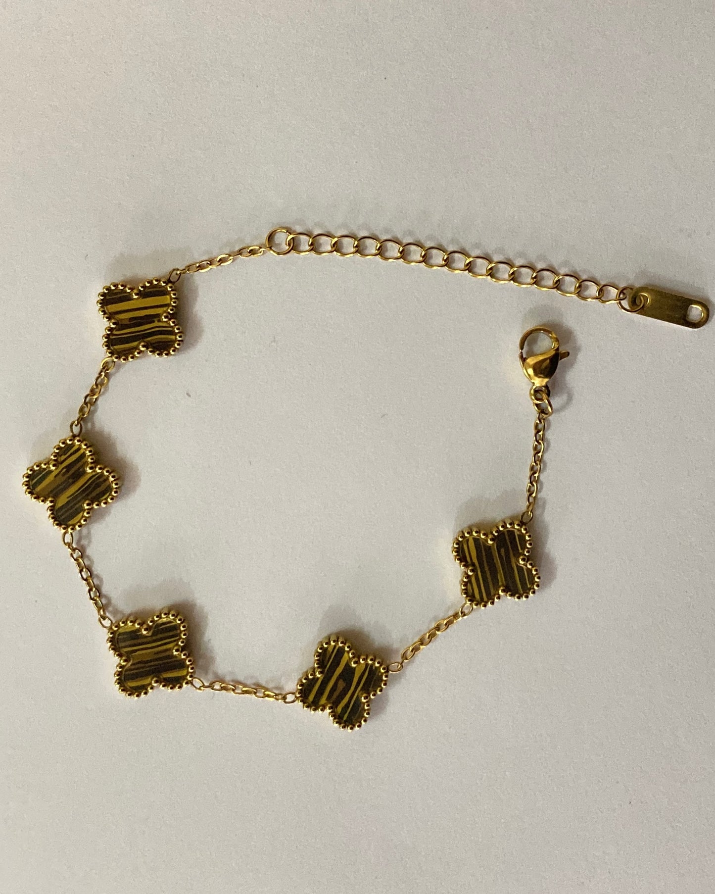 18k Brown Clover Bracelet