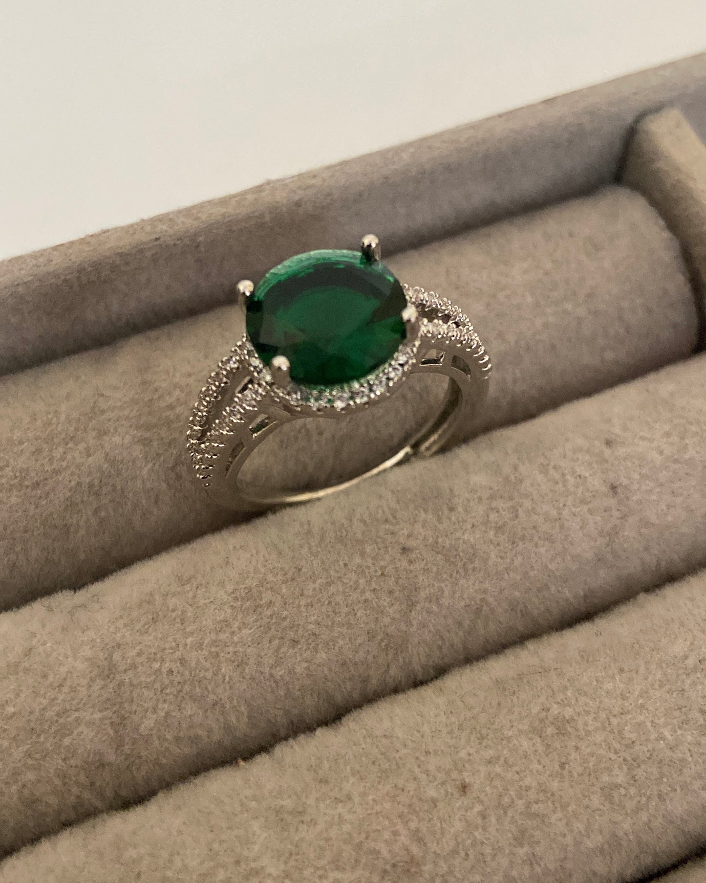 Solitaire Emerald Ring