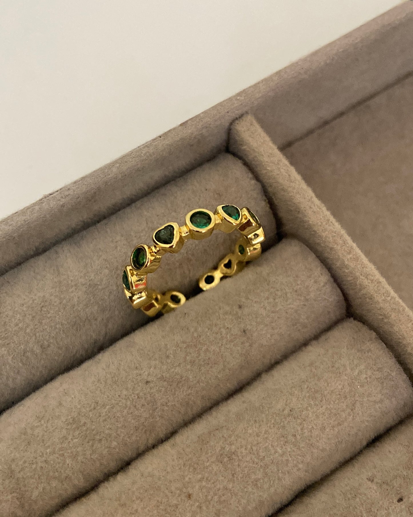Emerald Heart Ring