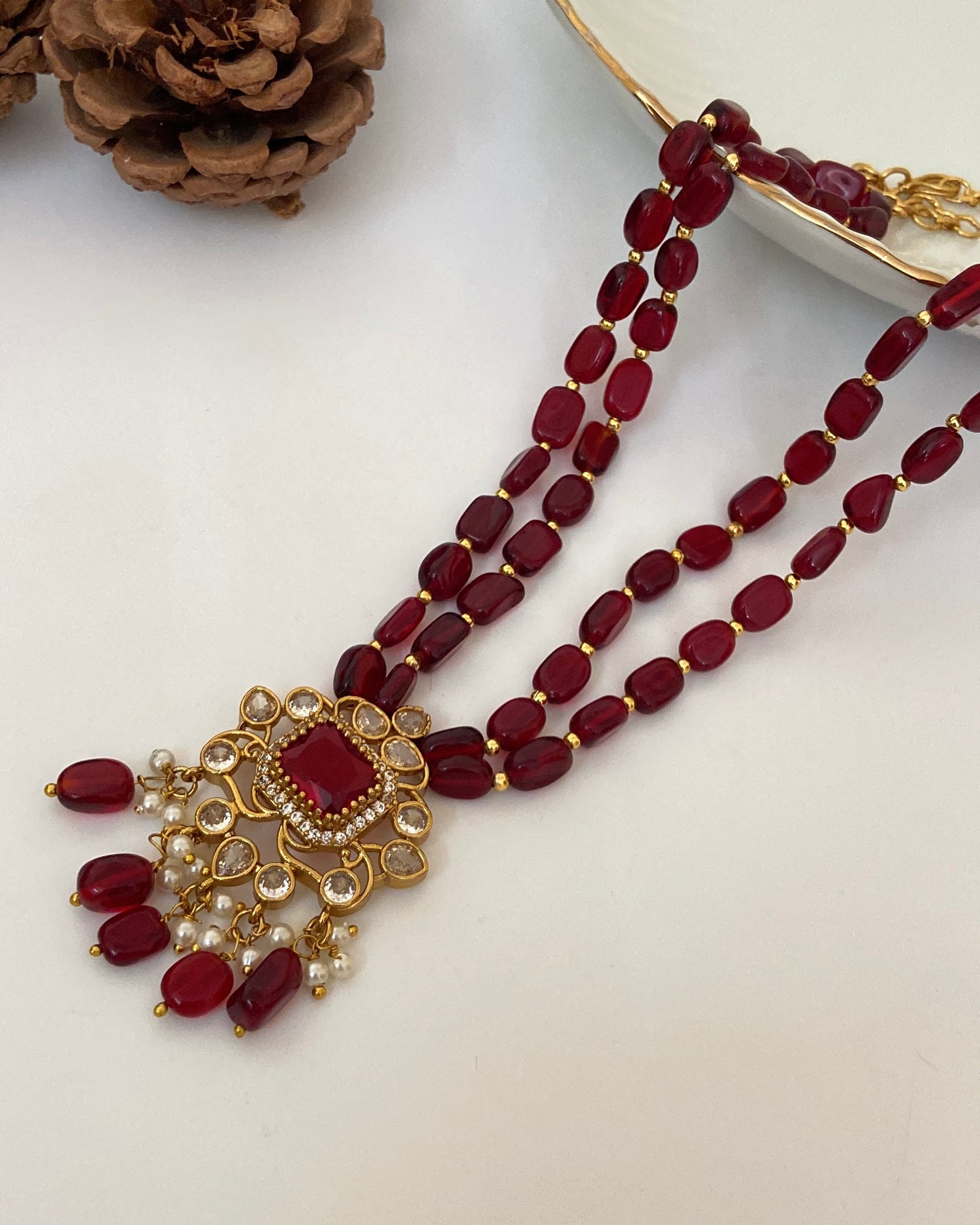 Victorian Ruby Mala