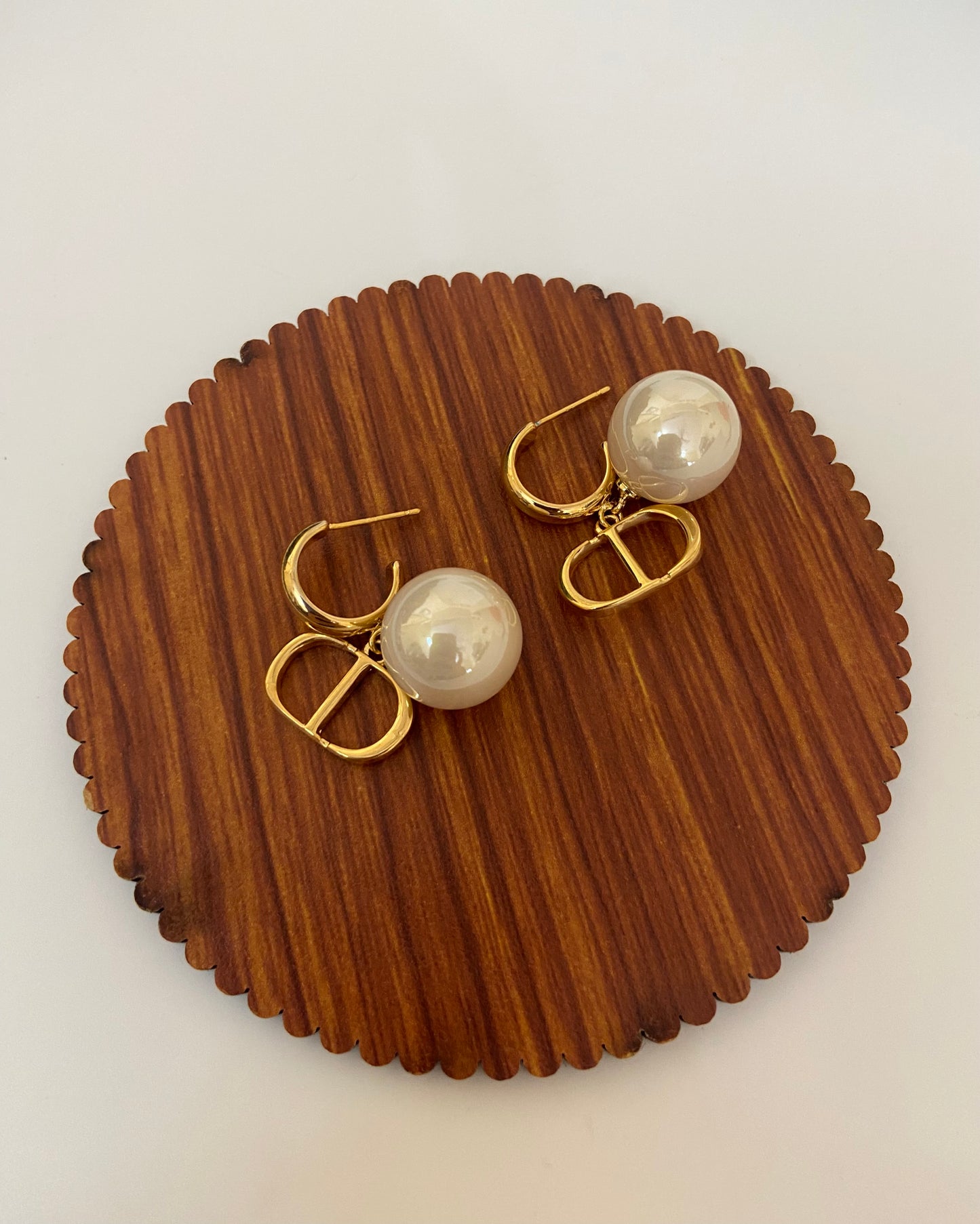 Pearl CD Drop Earring