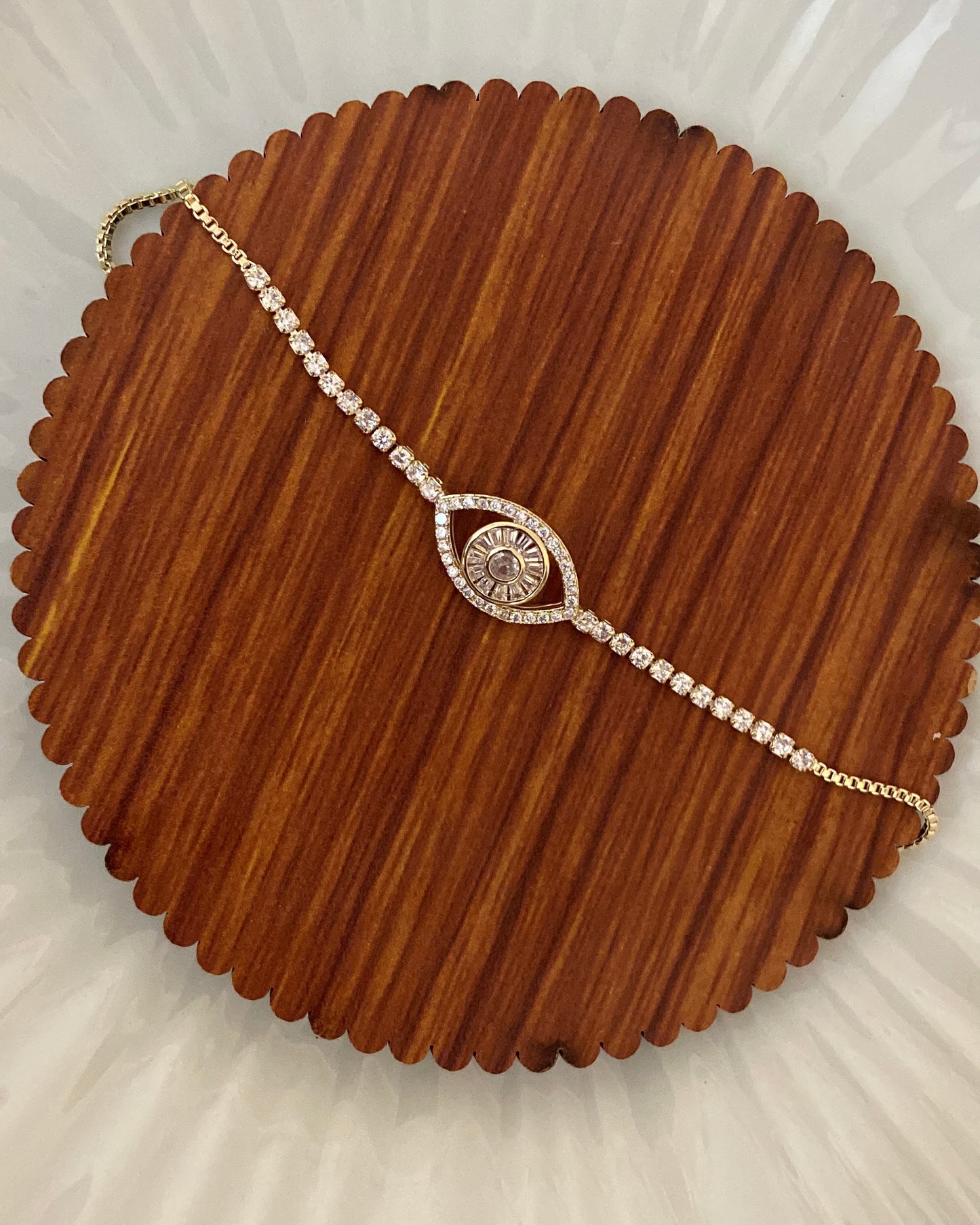 Evil Eye Crystal Adjustable Bracelet