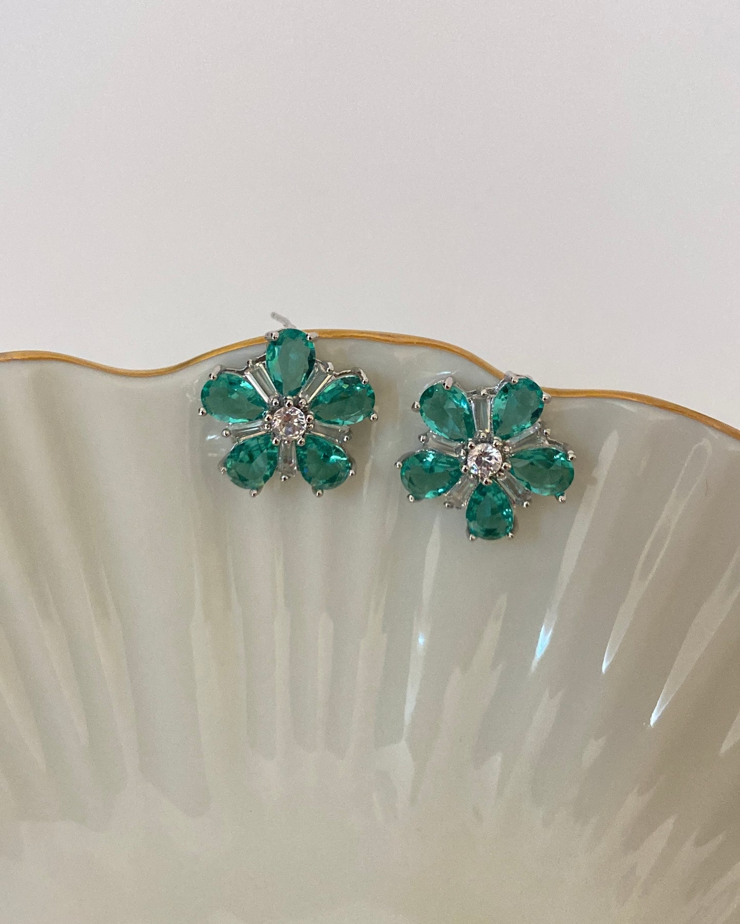 Cloud Flower Crystal Earring