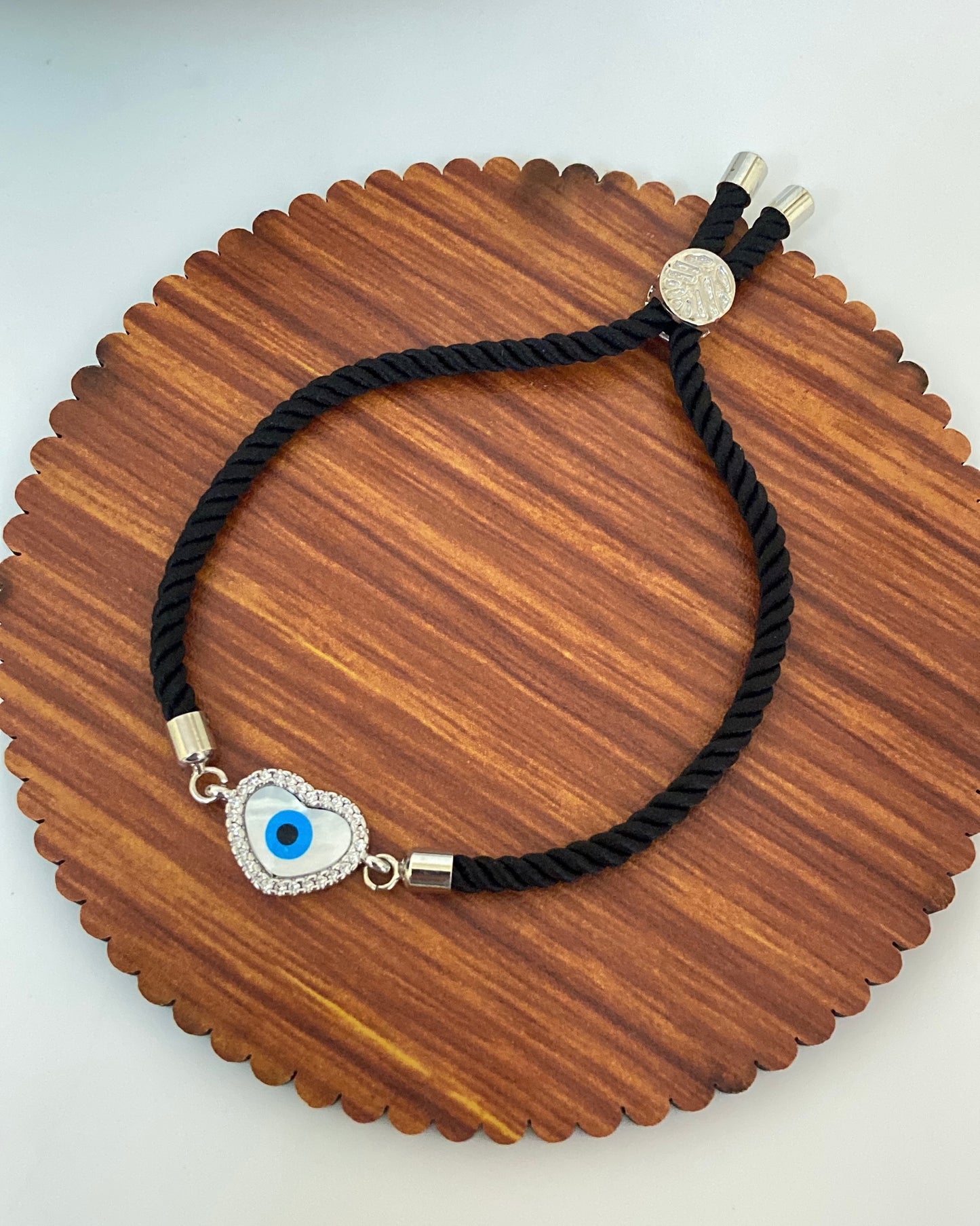 Heart Evil Eye Thread Bracelet