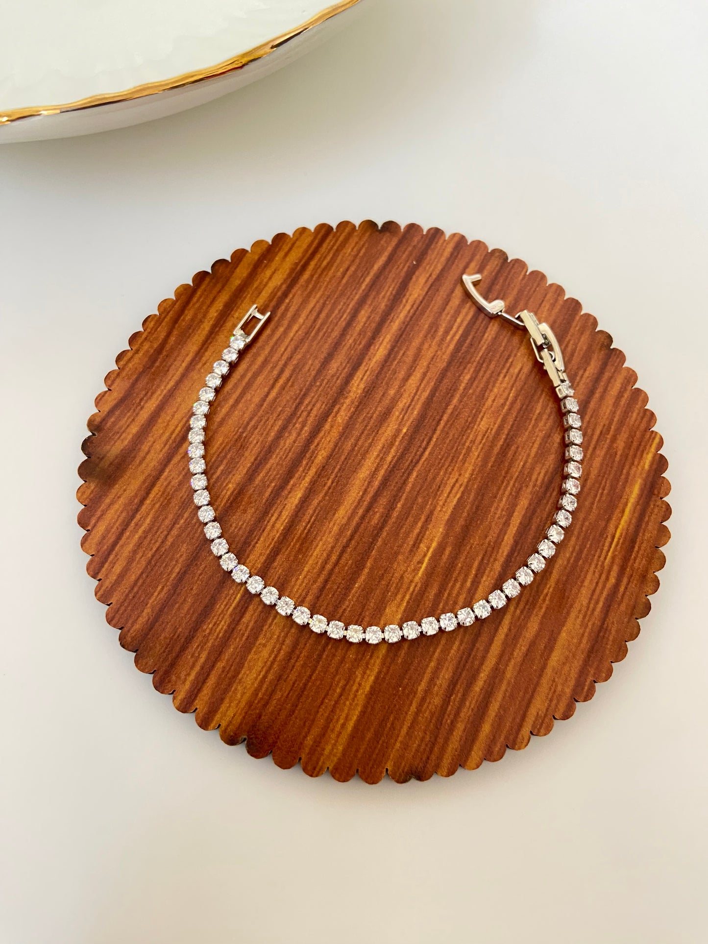 Quins Silver Tennis Bracelet