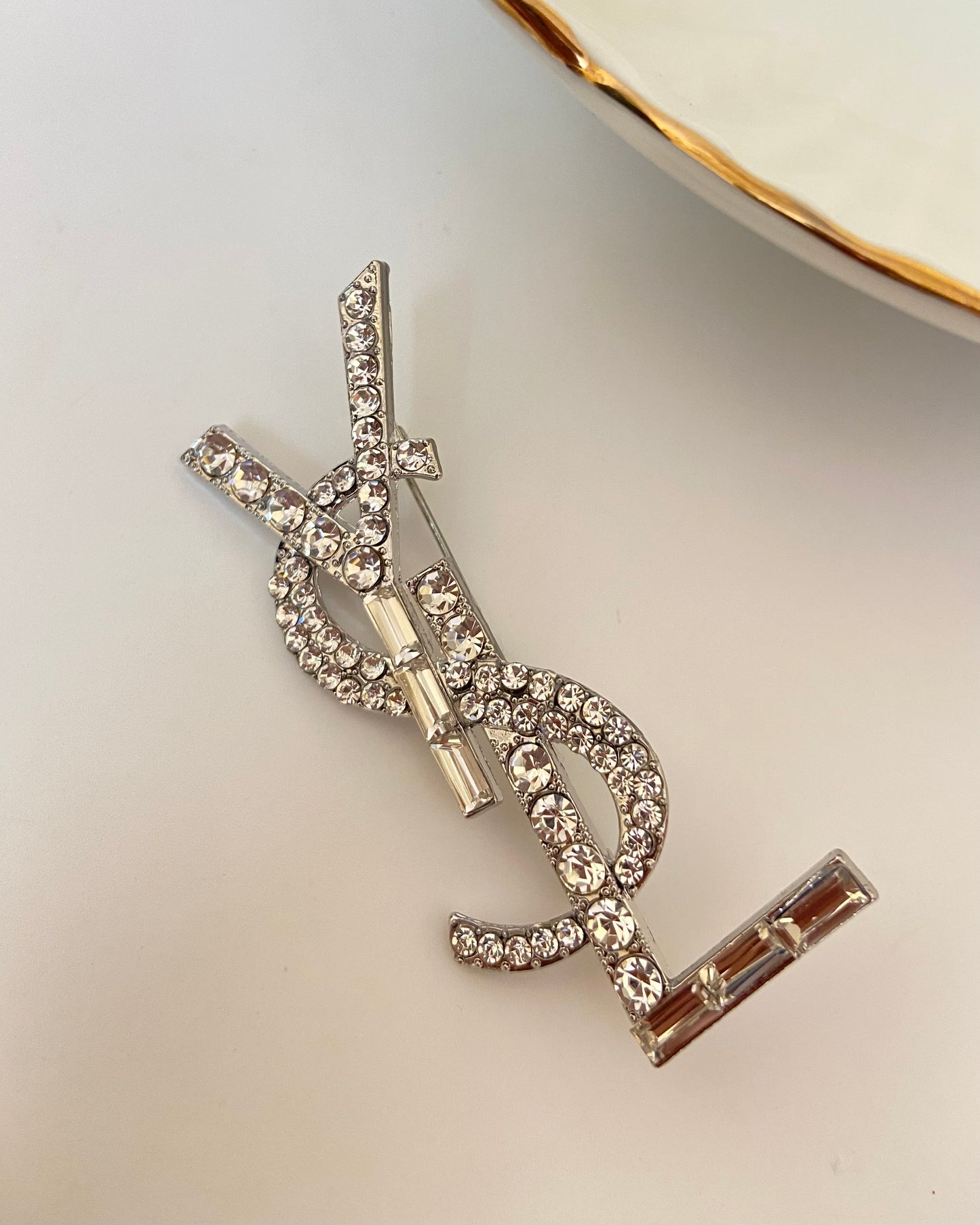 Ynsl silver big Brooch