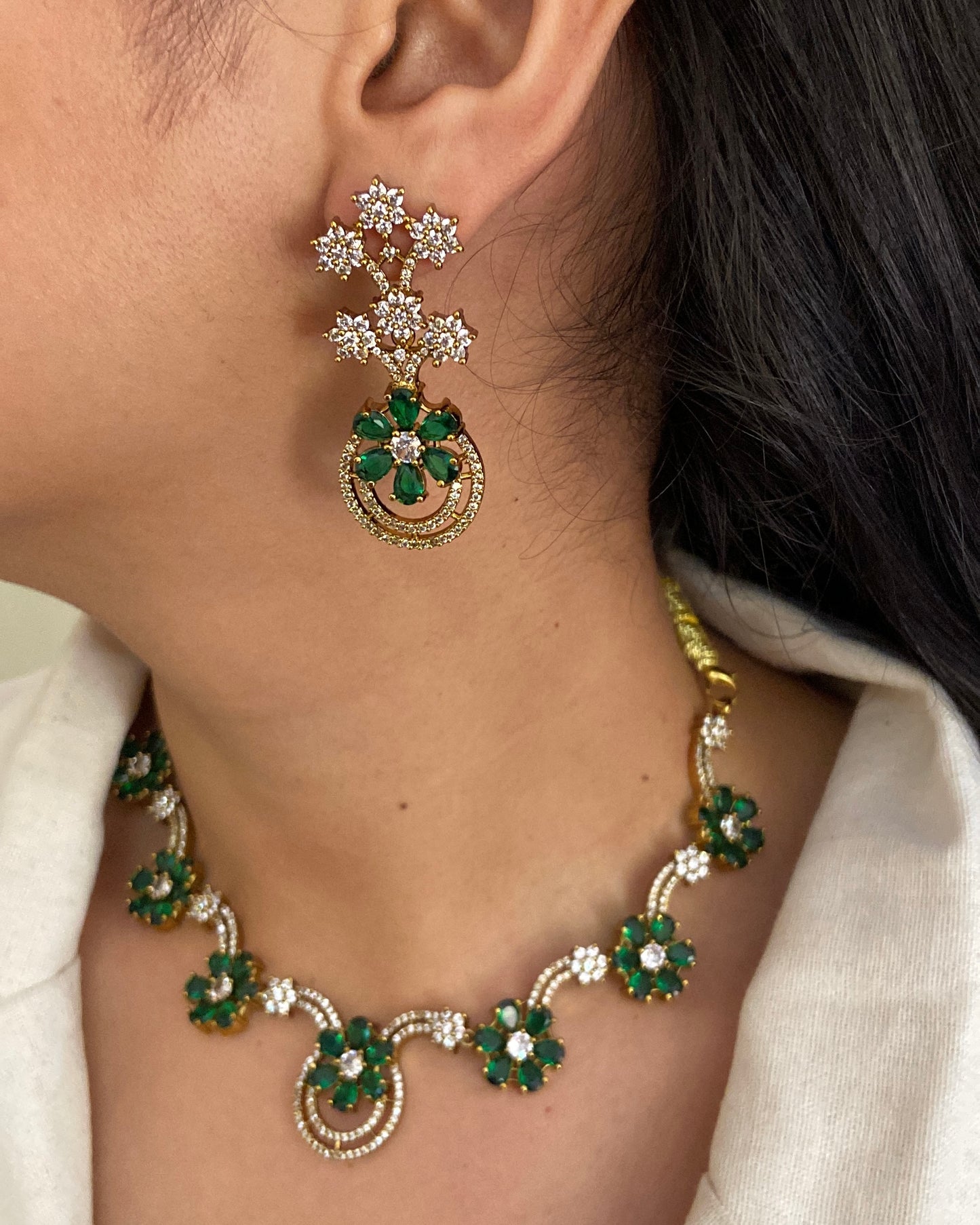 Emerald Flower Set
