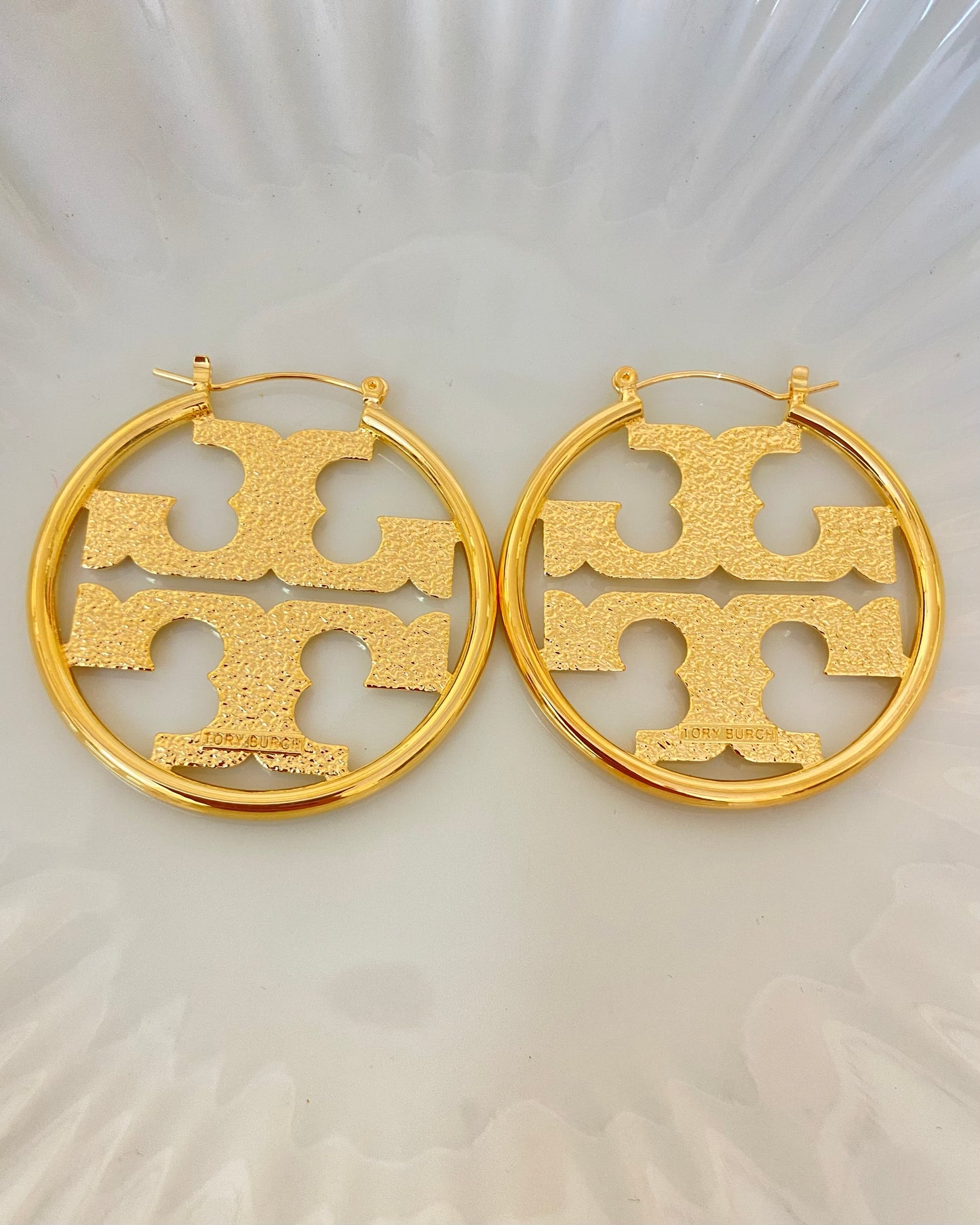 Classic Gold Tory Hoop Earrings