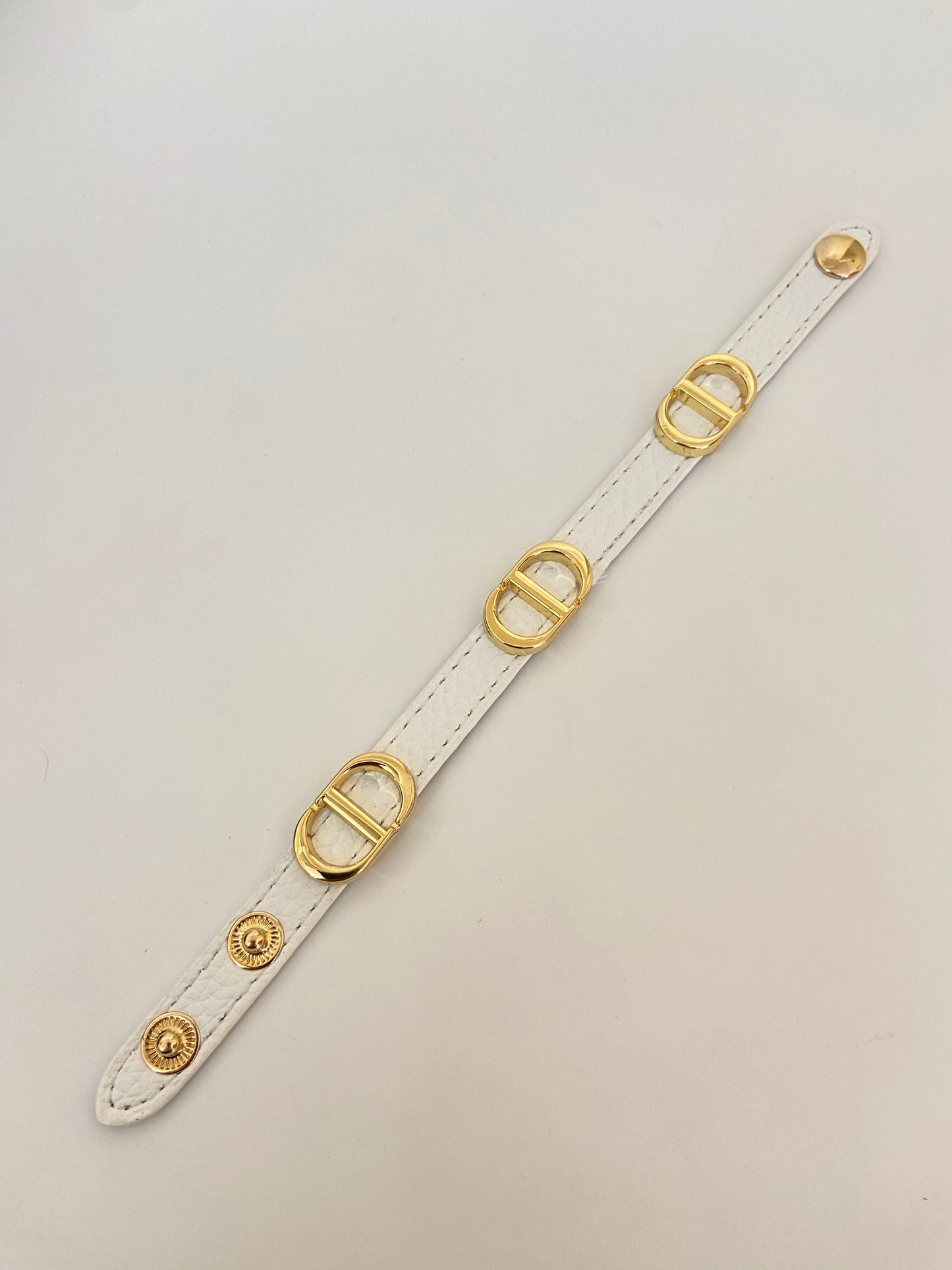 CD Leather belt Bracelet