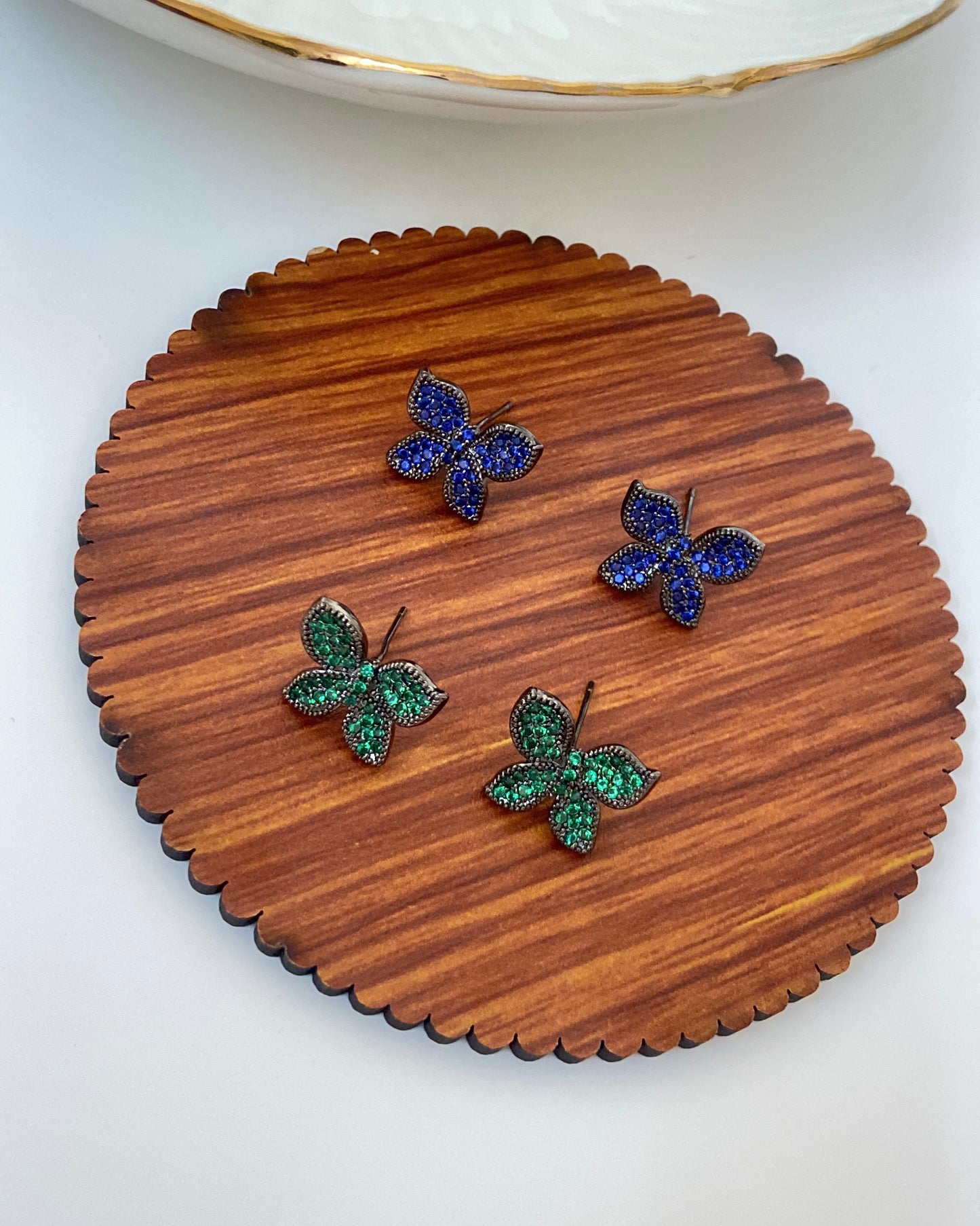 Blue Butterfly Statement Earring