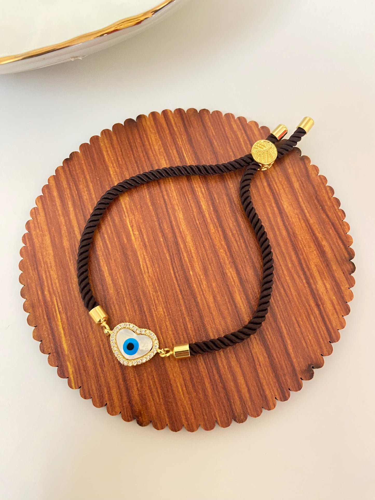 Heart Evil Eye Thread Bracelet