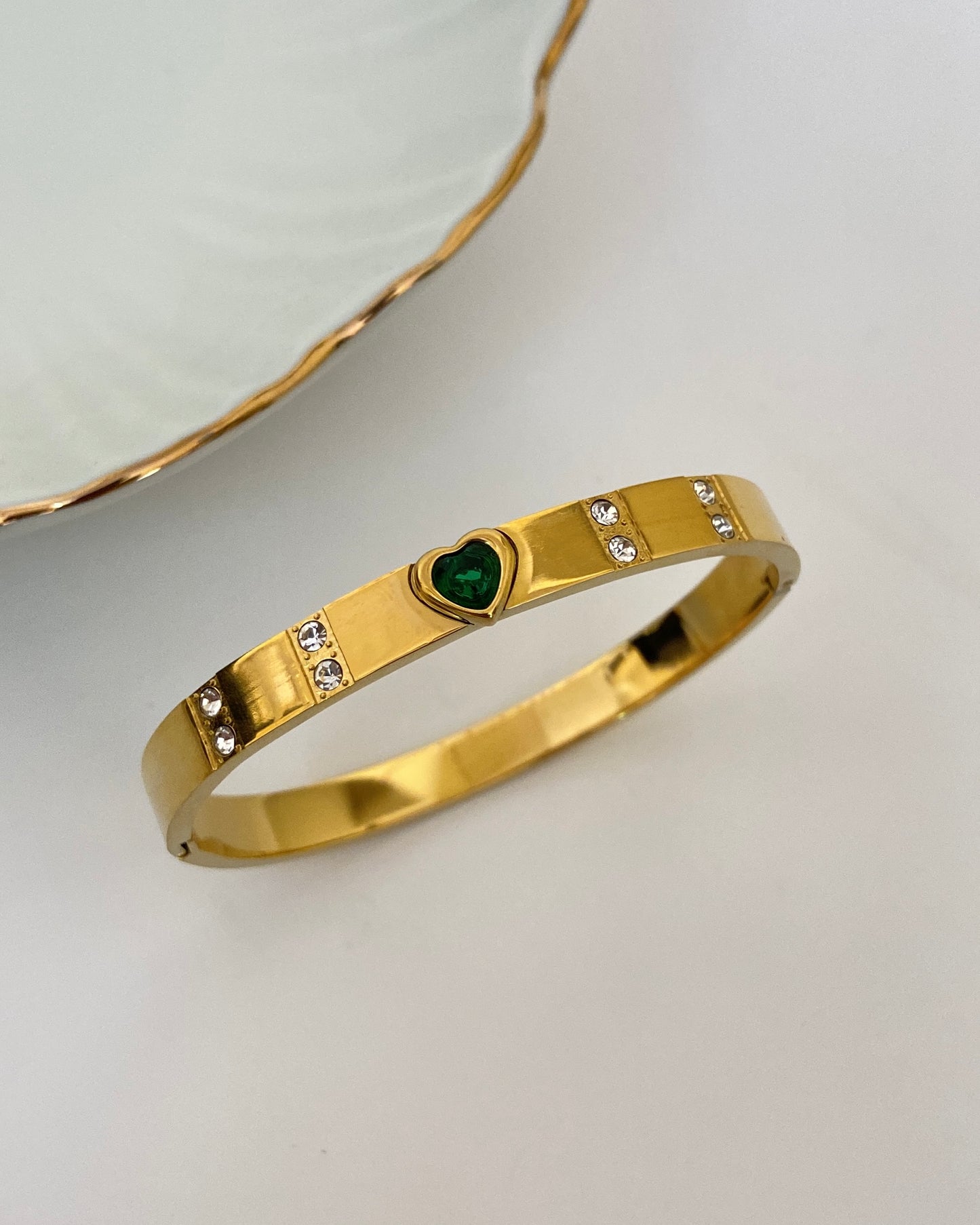 Emerald Heart Bracelet