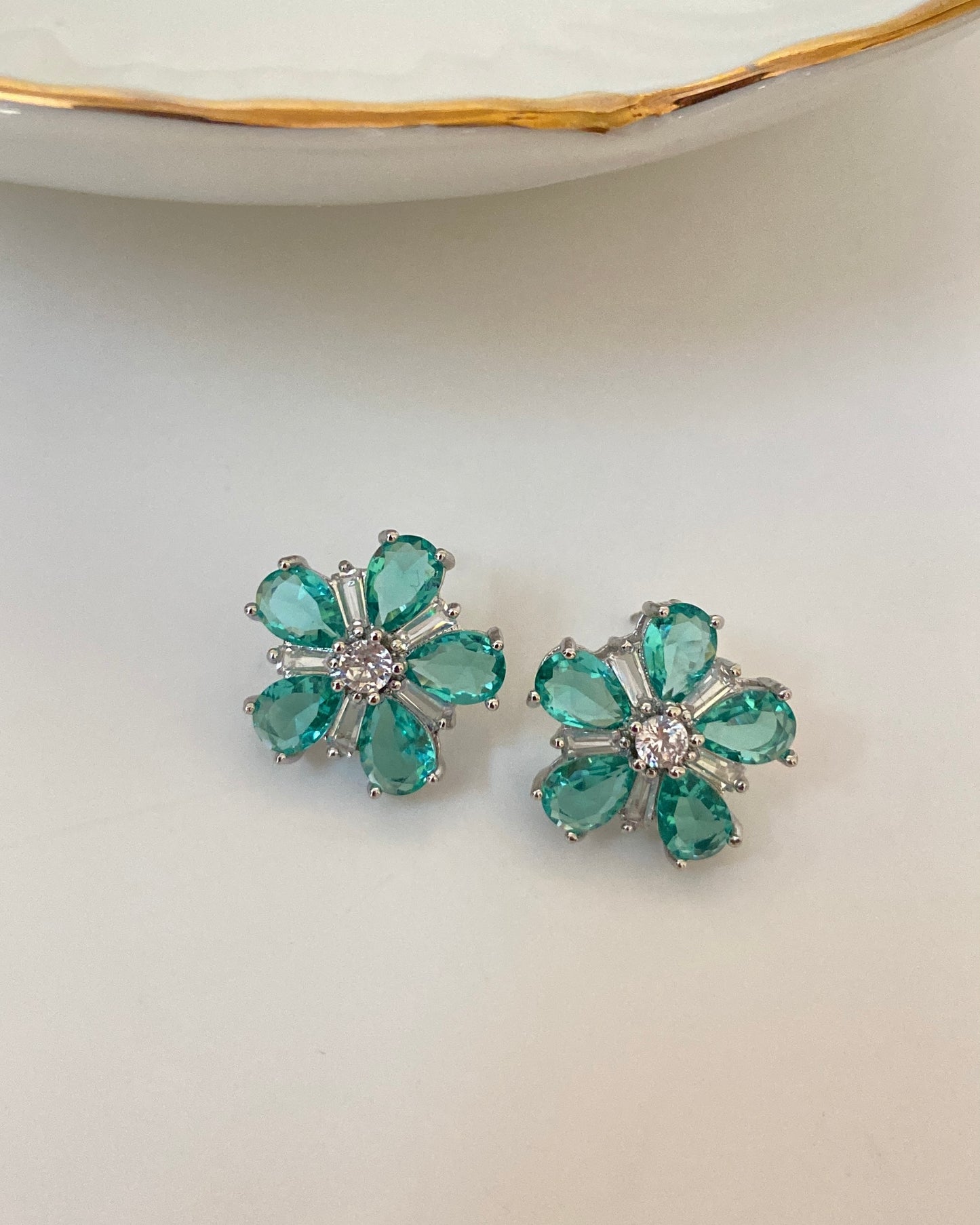 Cloud Flower Crystal Earring