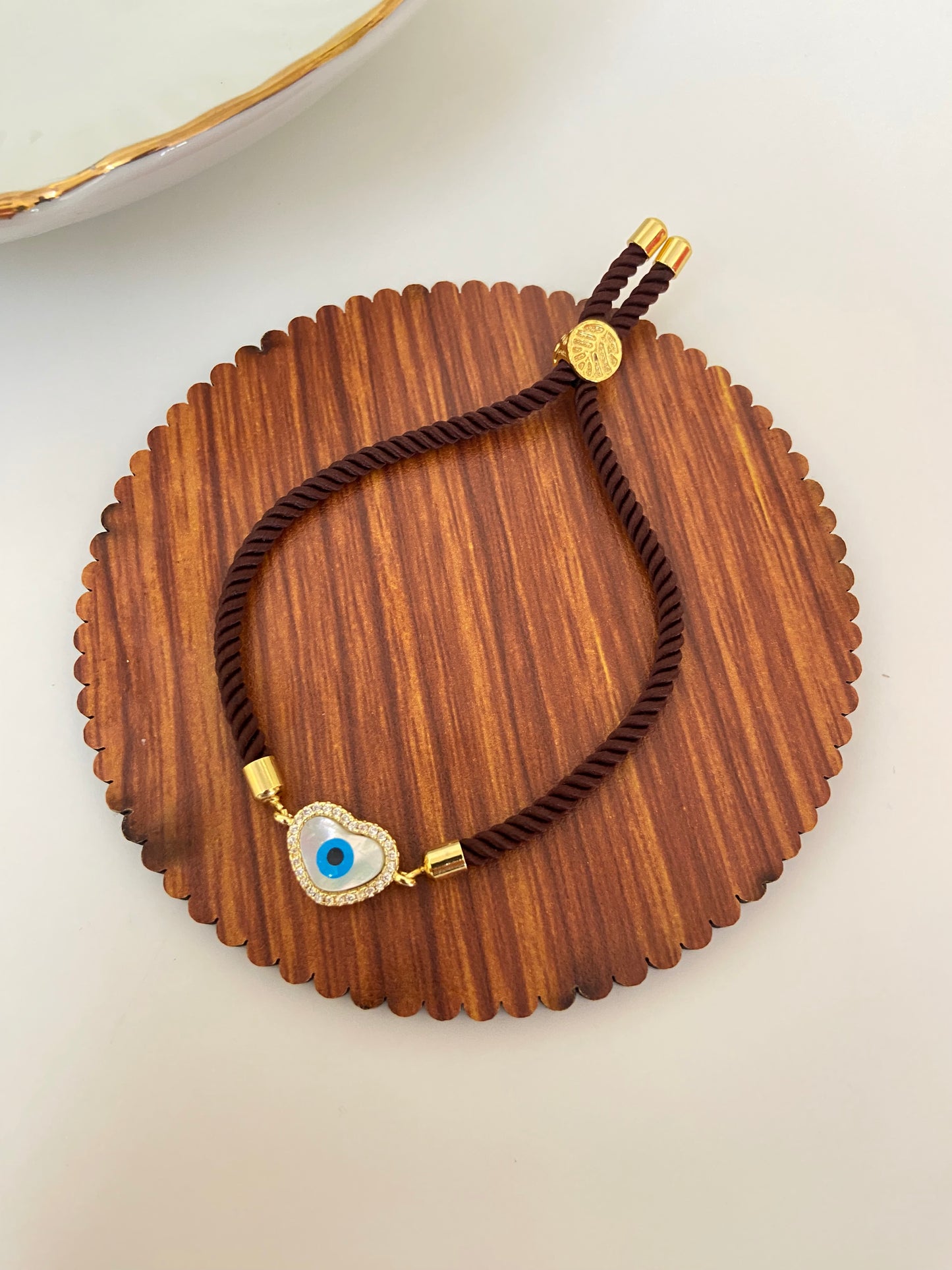 Heart Evil Eye Thread Bracelet