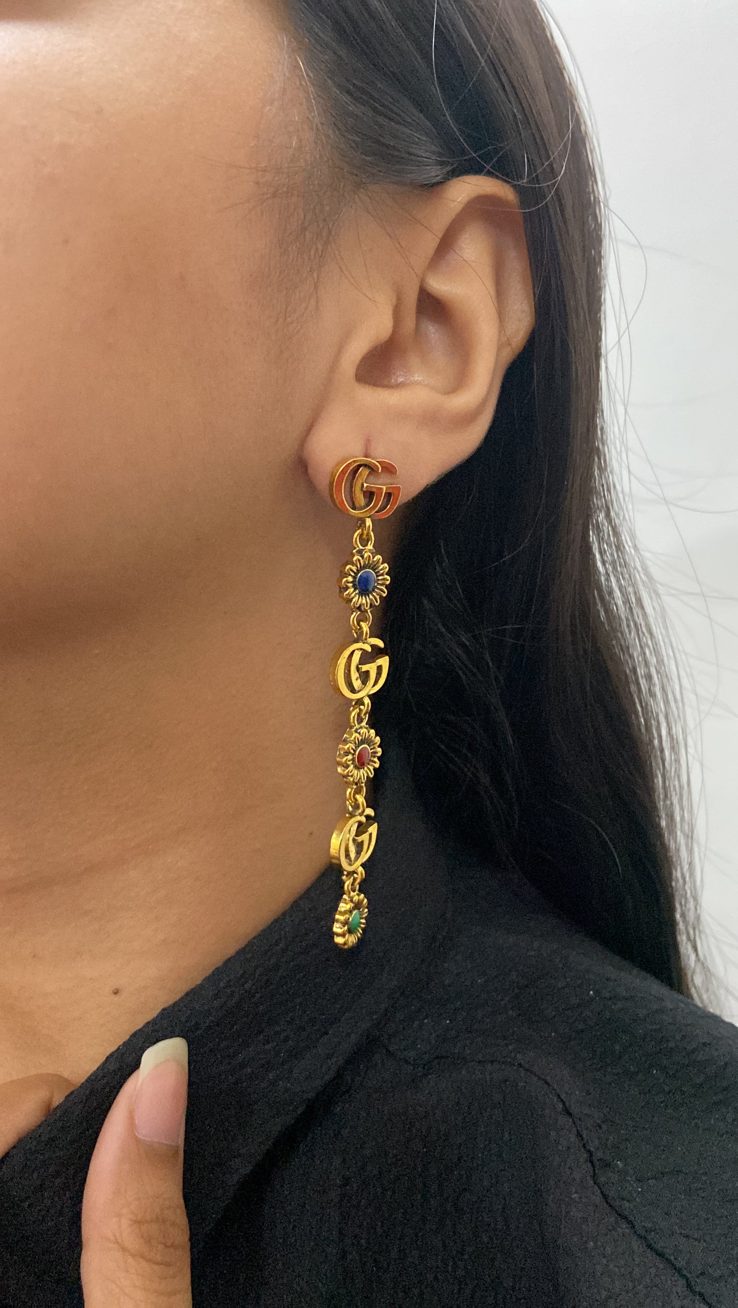 Iconic GG luxury 18k gold plated Earring