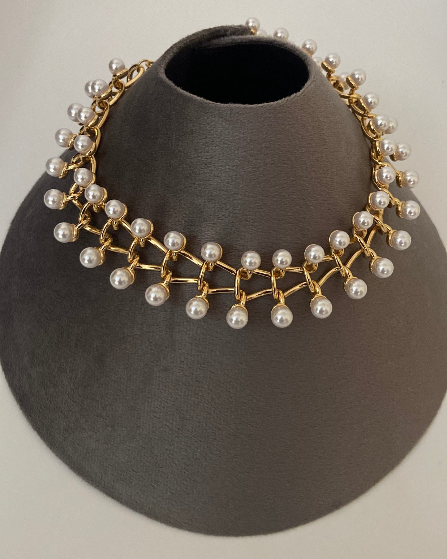 Pearl Garna Necklace Anti Tarnish