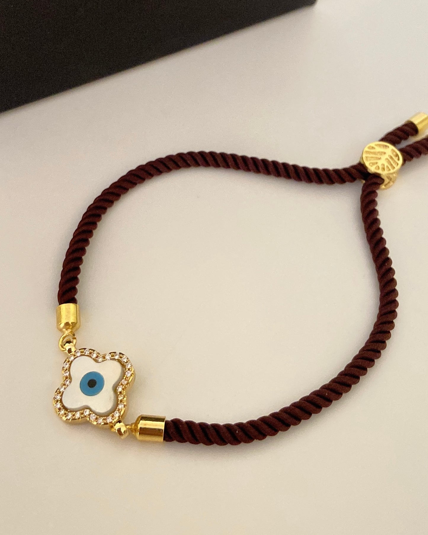 Clover Evil Eye Thread Bracelet