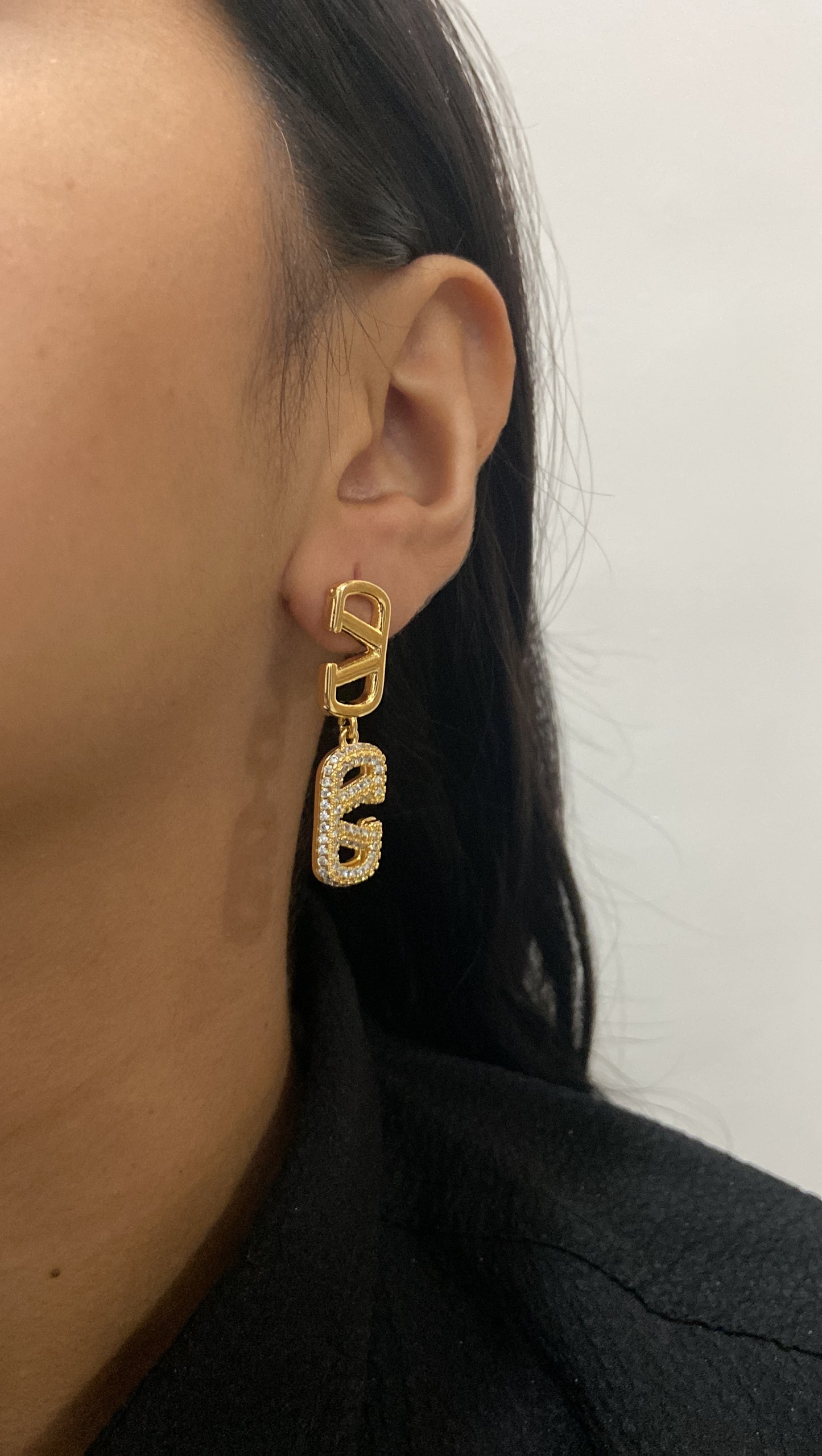 V Embellished Earring