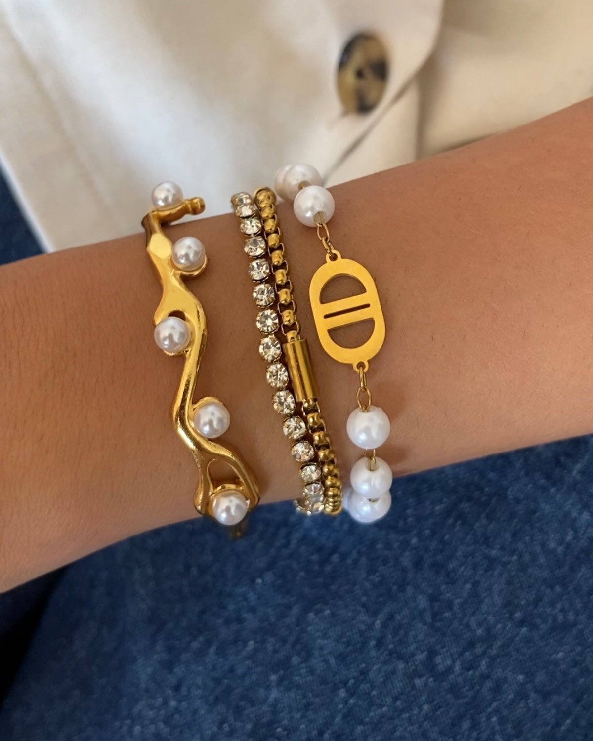 Pearl Bracelet Stack (Set of 3)