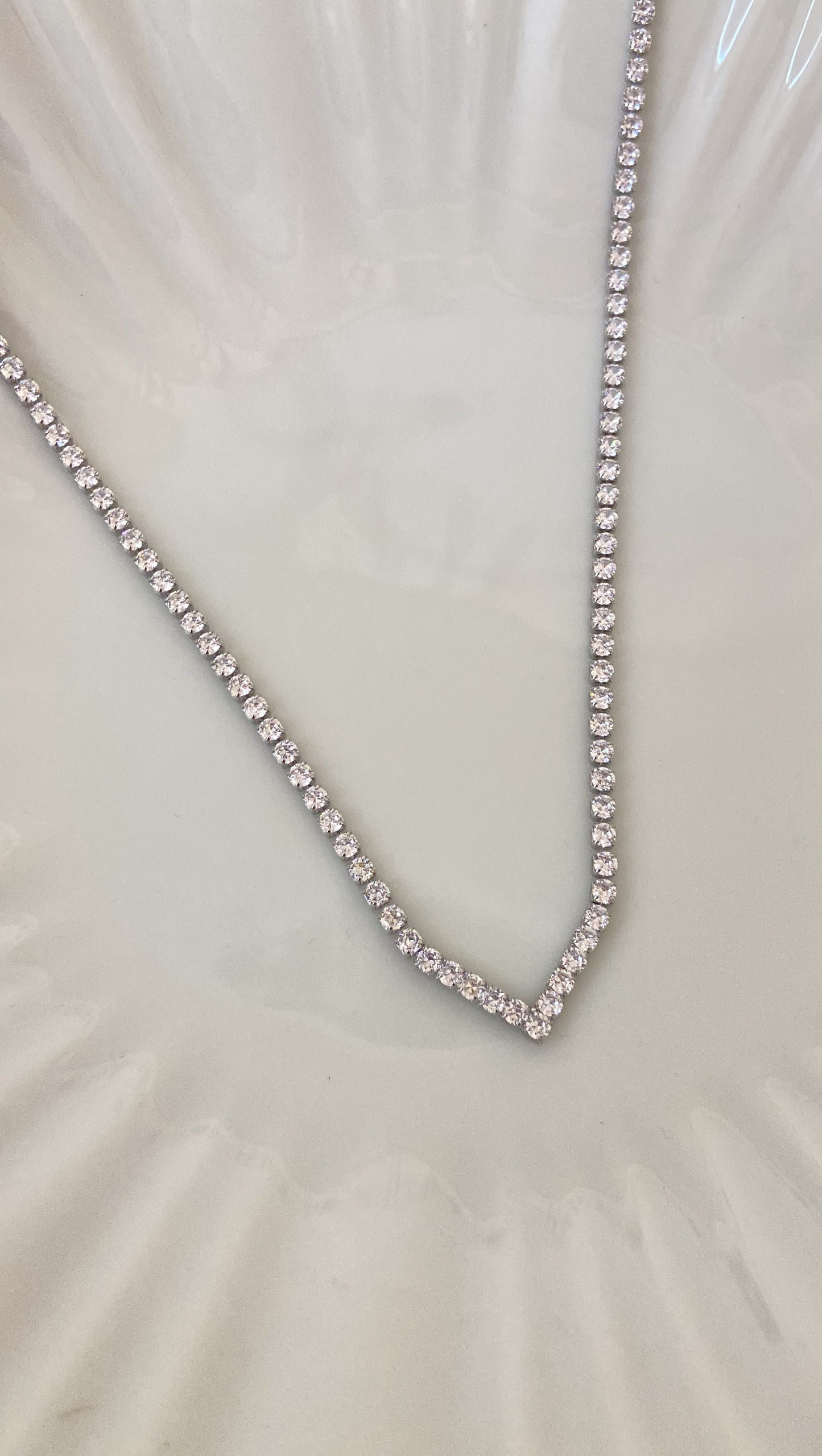 Veronica Silver Tennis Necklace