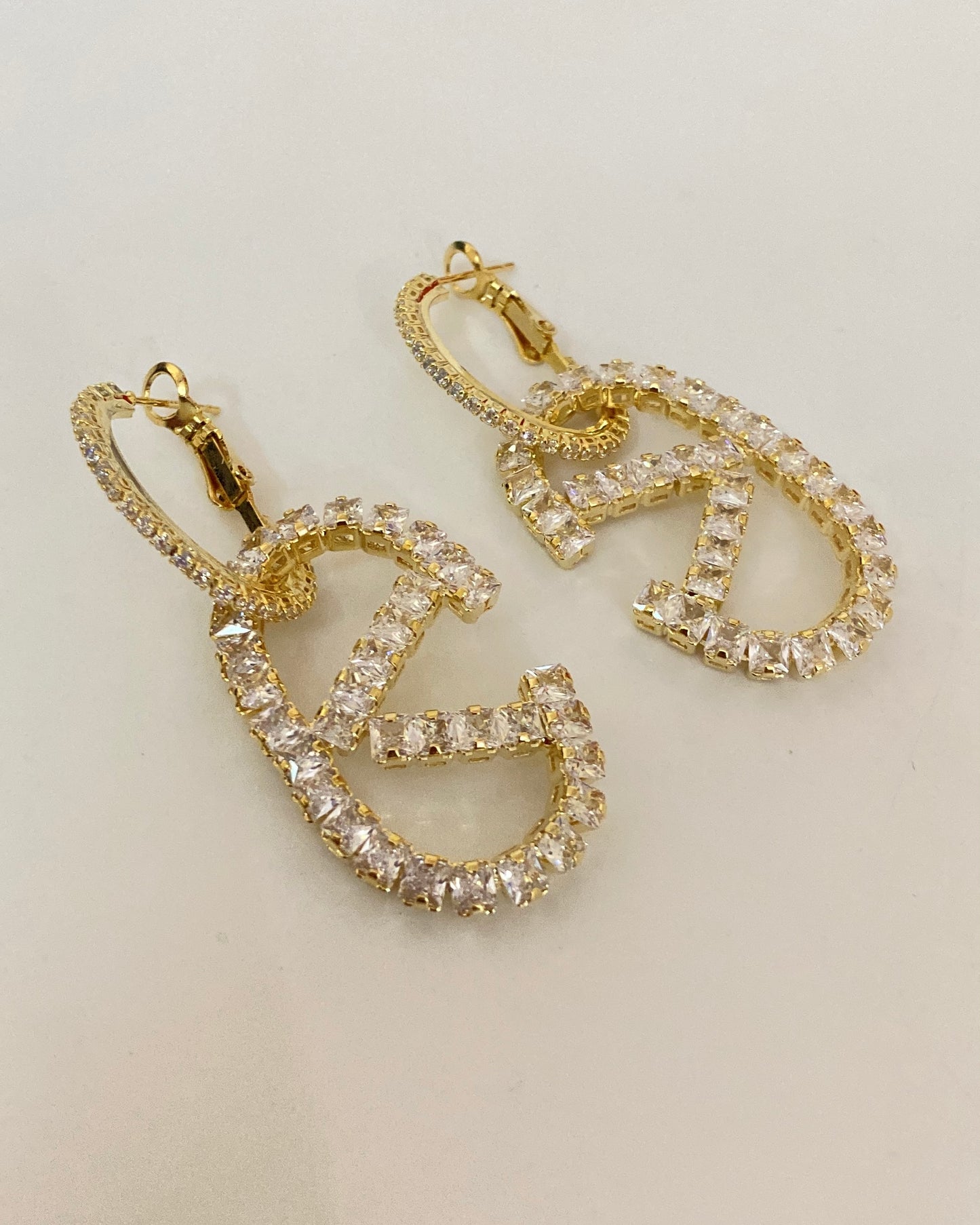 V Drop Hoop Earring