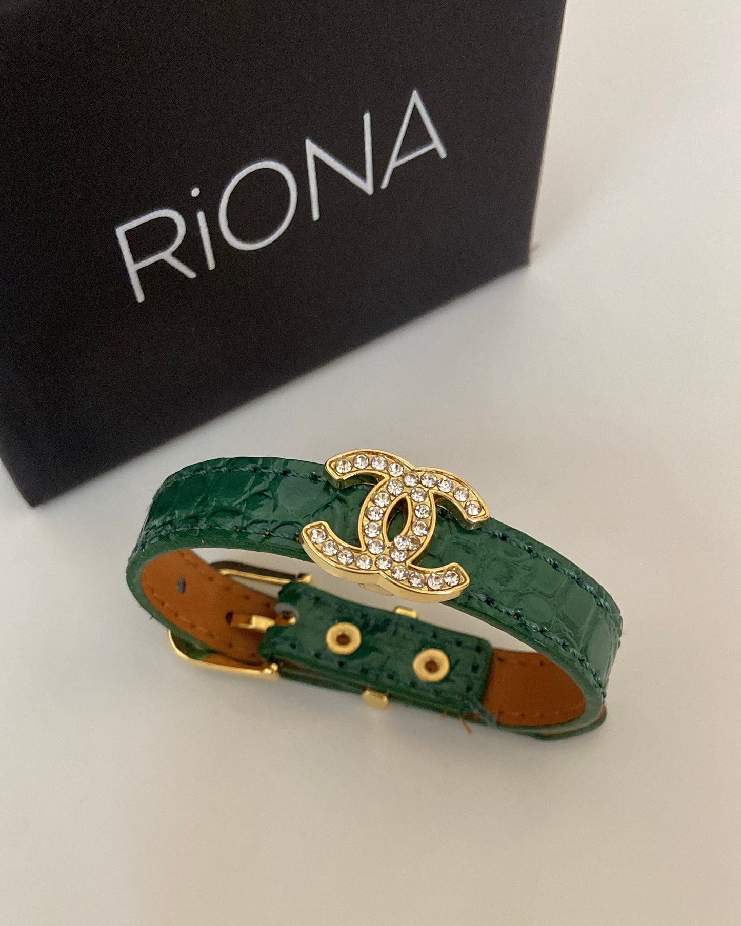 Cc Leather belt Bracelet