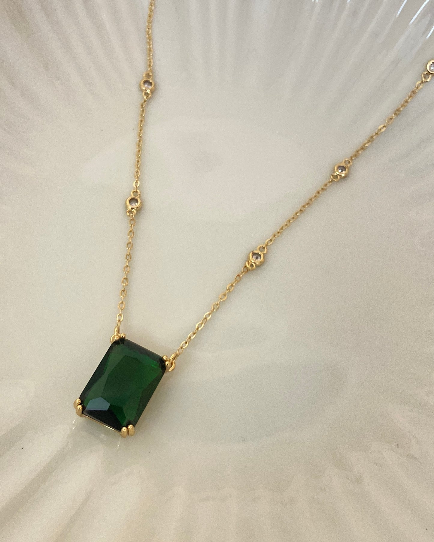 Emerald Zirconia Necklace