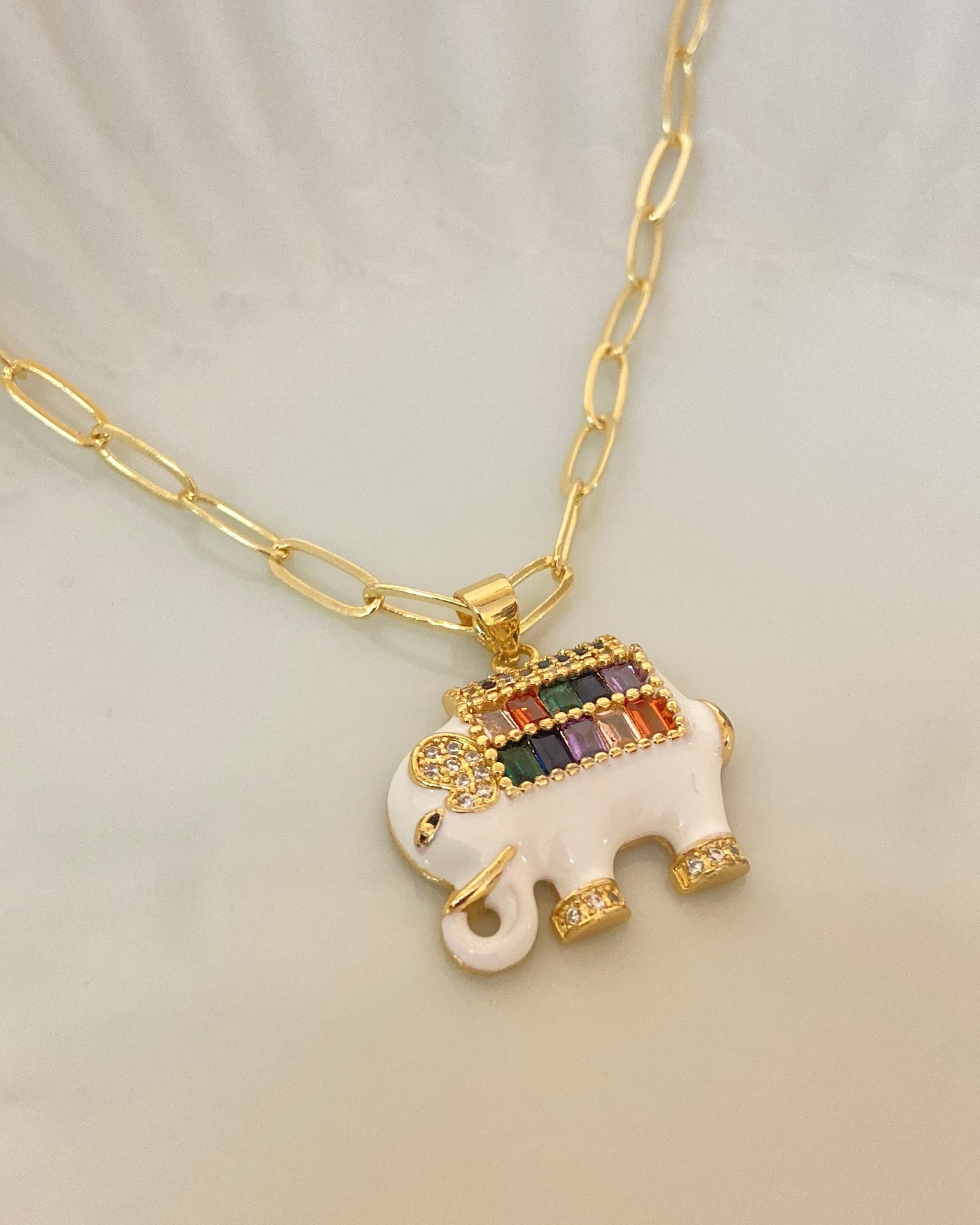 White Elephanta Necklace