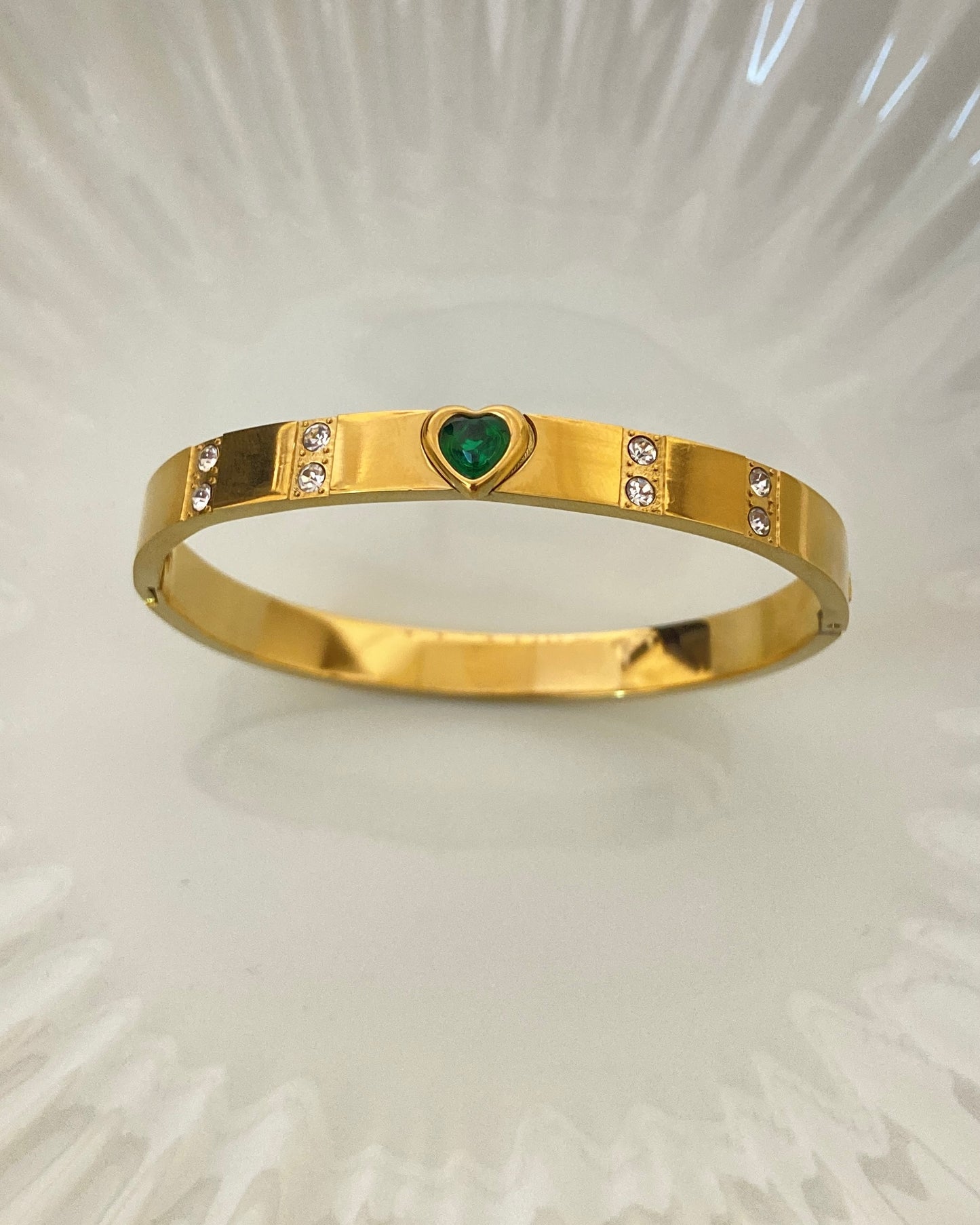 Emerald Heart Bracelet