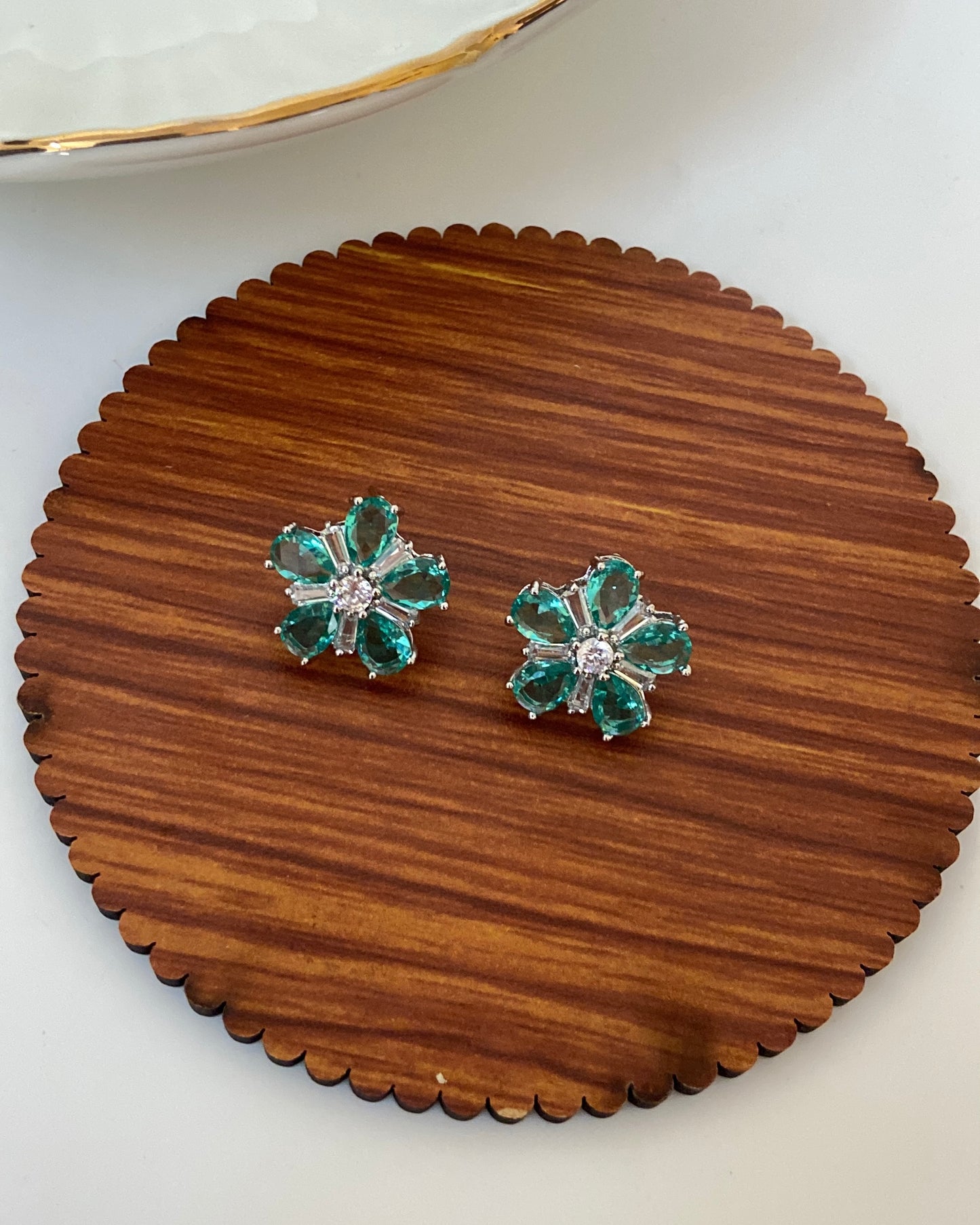 Cloud Flower Crystal Earring