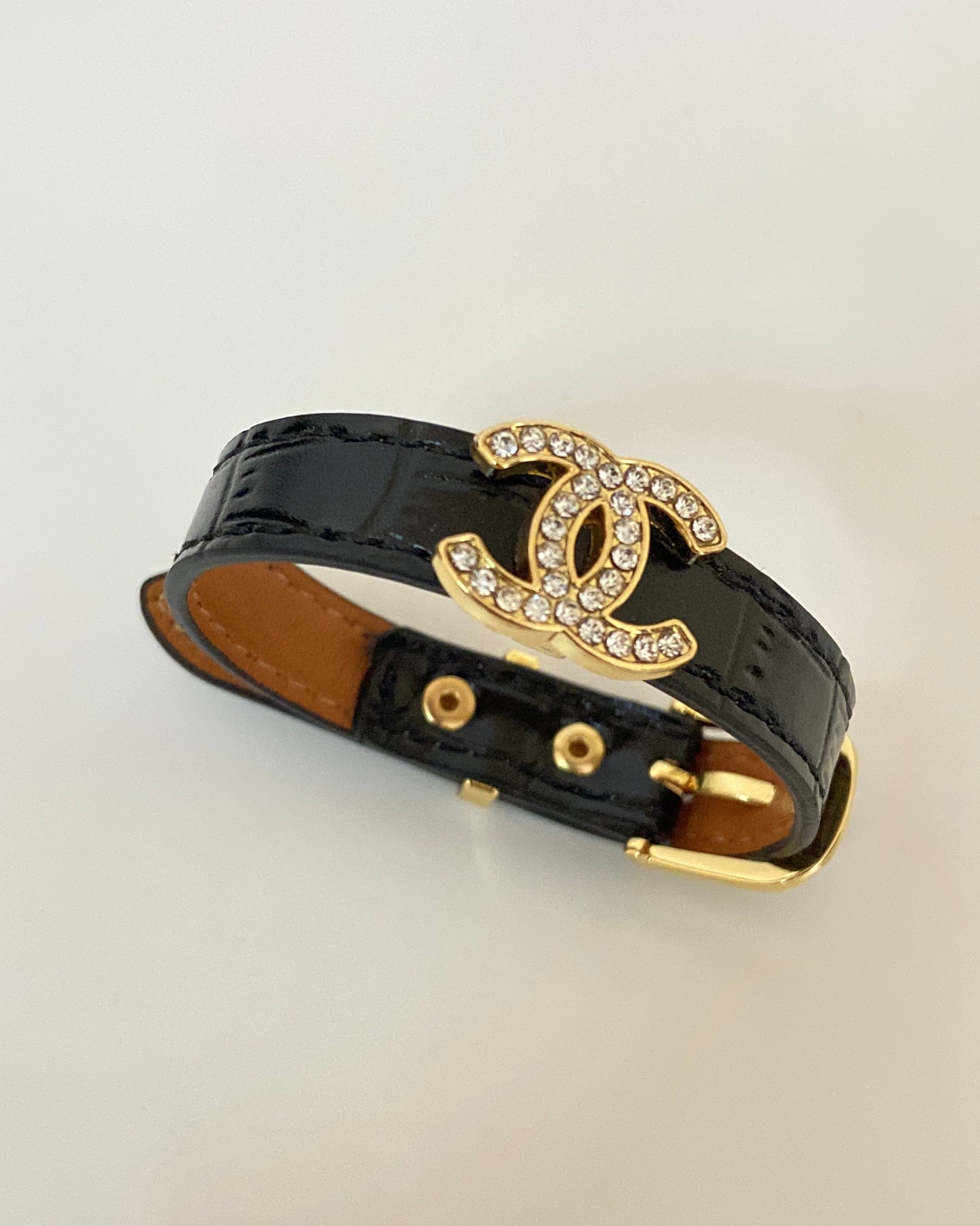 Cc Leather belt Bracelet