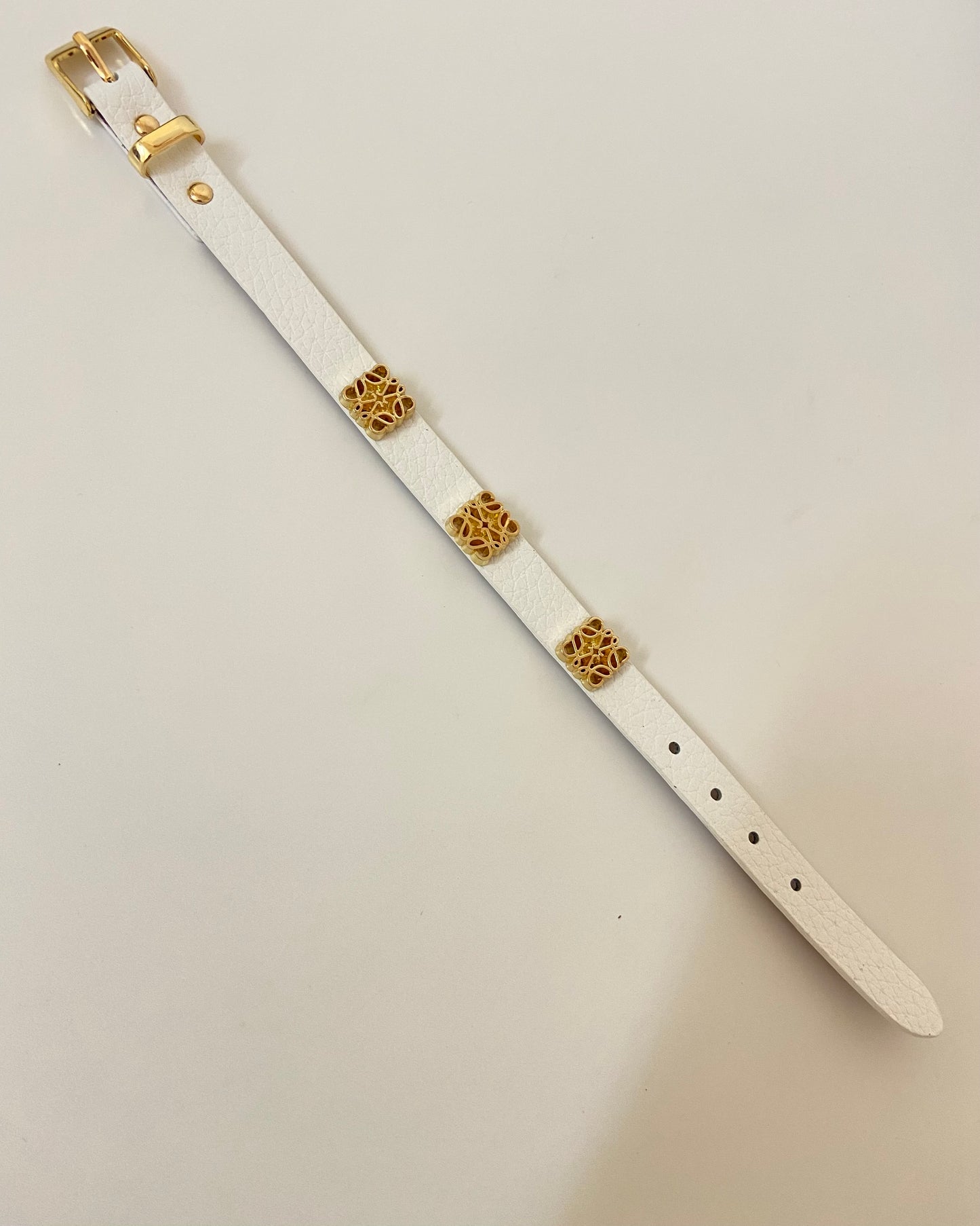 Lowe Embossed Leather Belt Bracelet