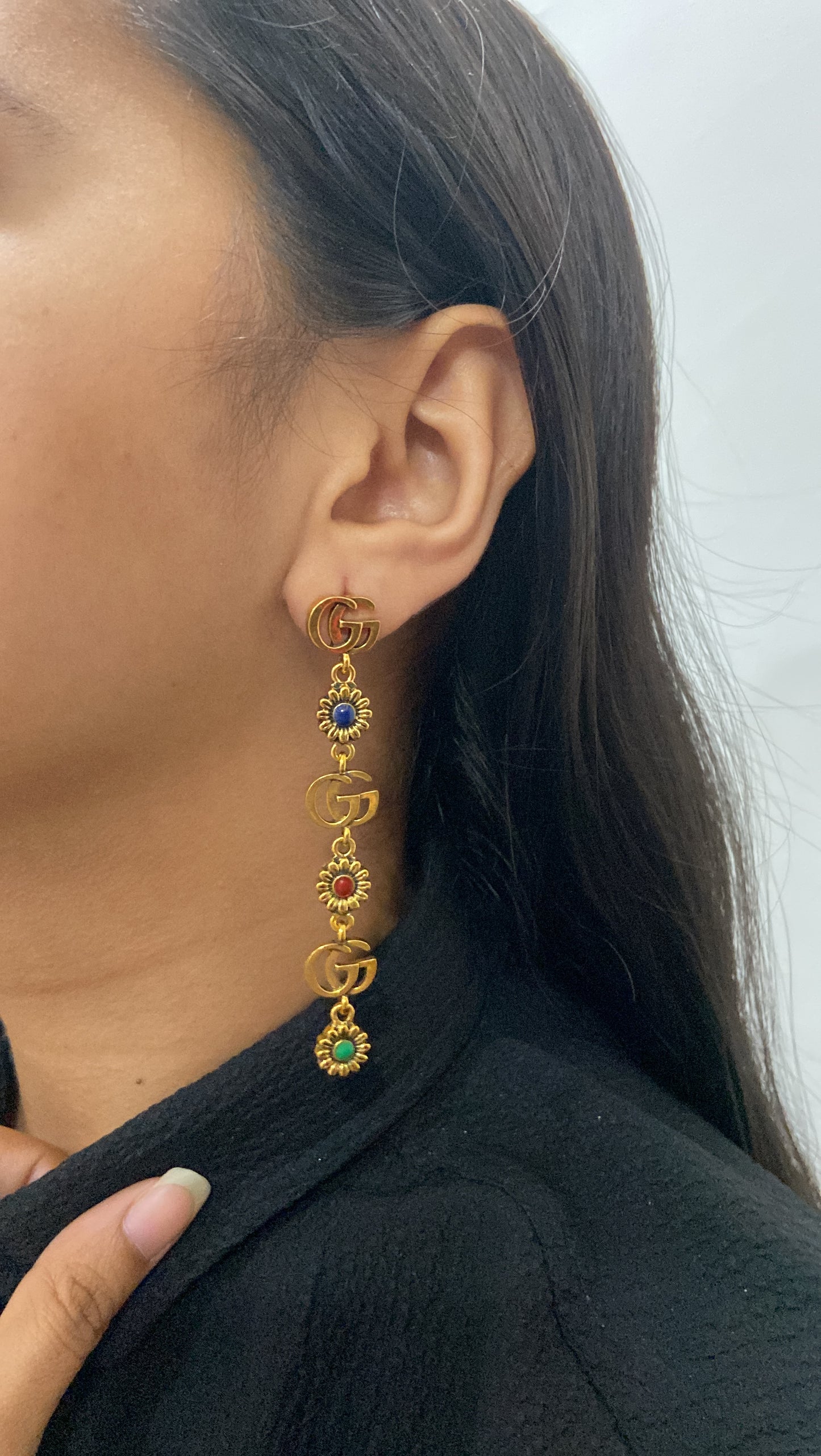 Iconic GG luxury 18k gold plated Earring