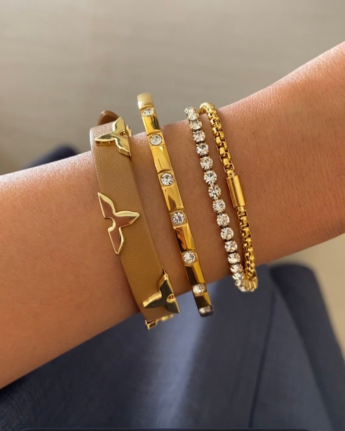 Evelyn & Belt Bracelet Stack (Set of 3)