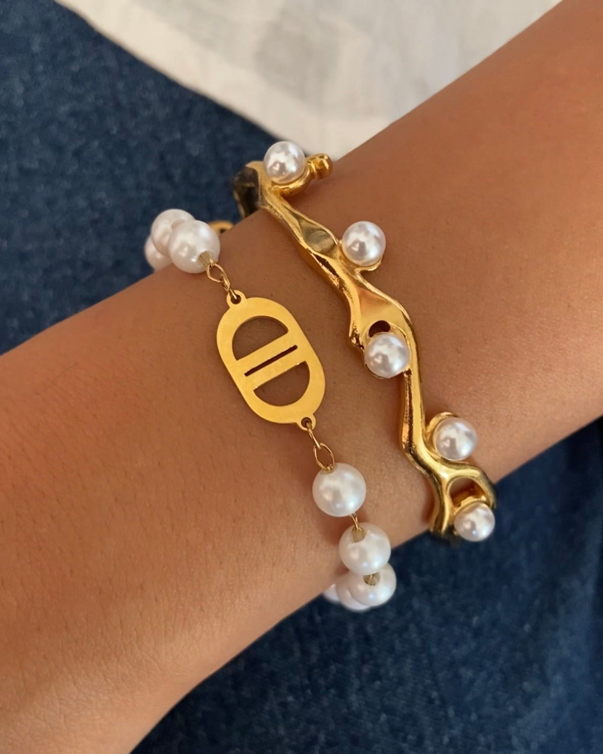 Pearl Bracelet Stack (Set of 2)