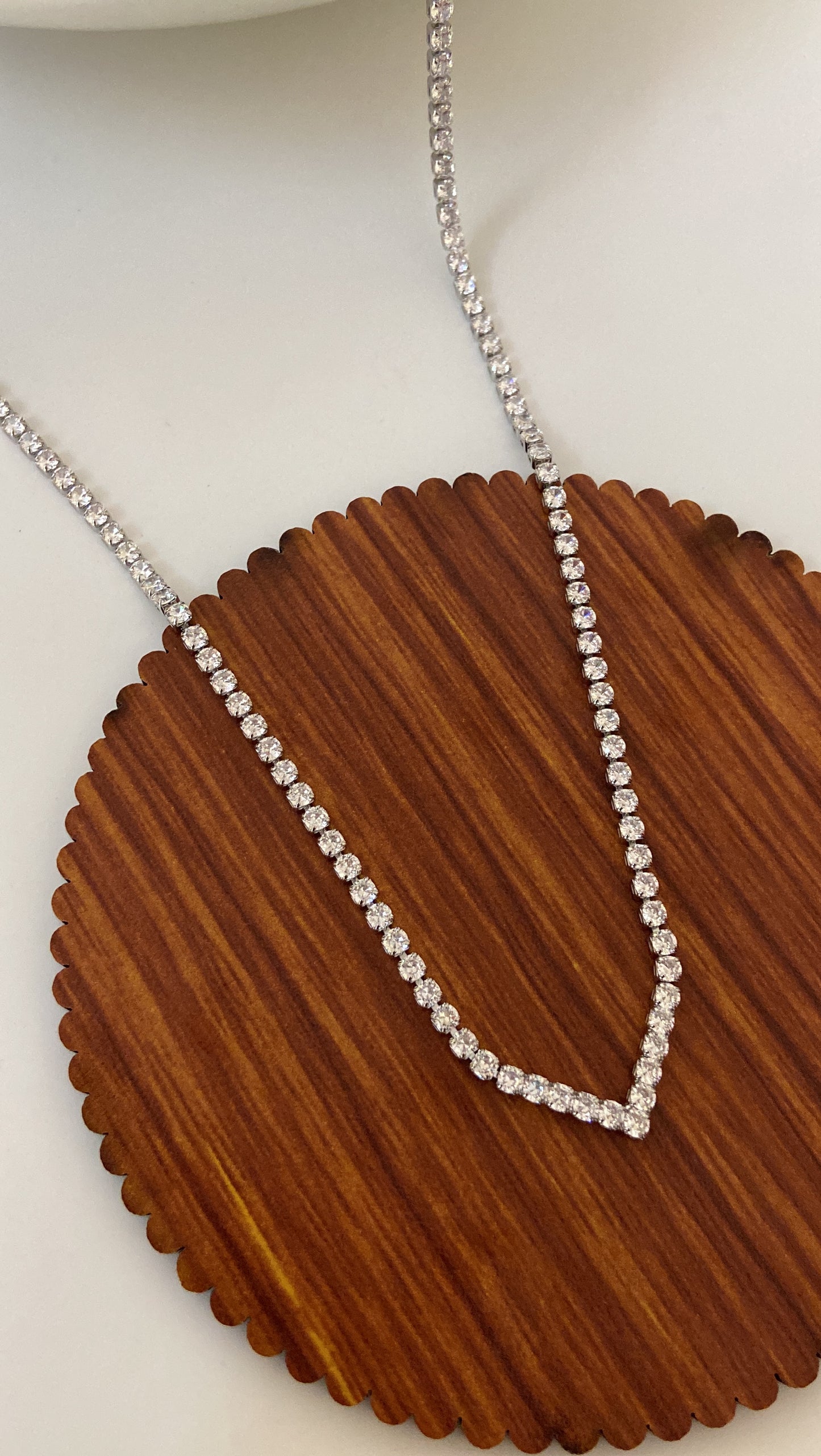 Veronica Silver Tennis Necklace