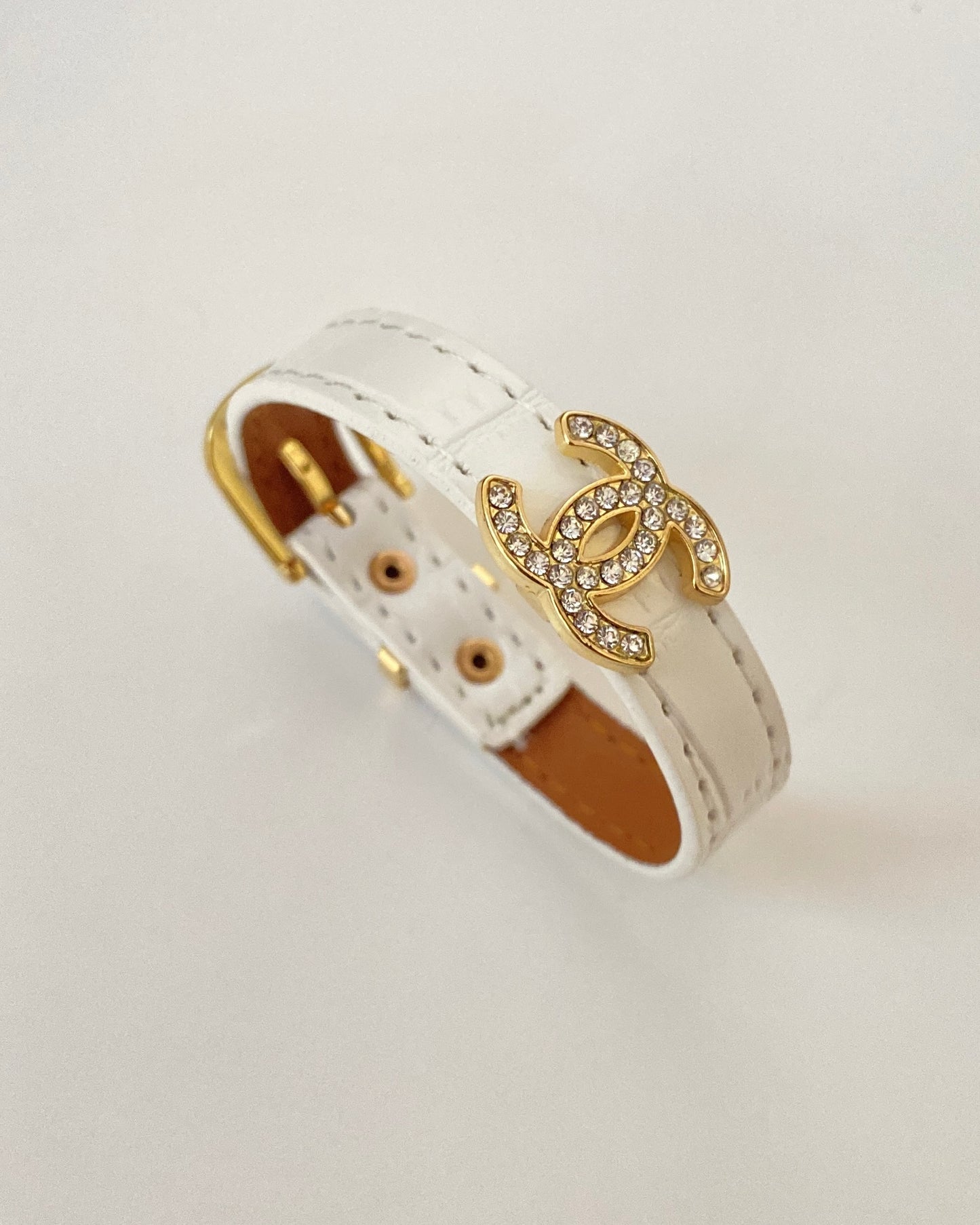 Cc Leather belt Bracelet