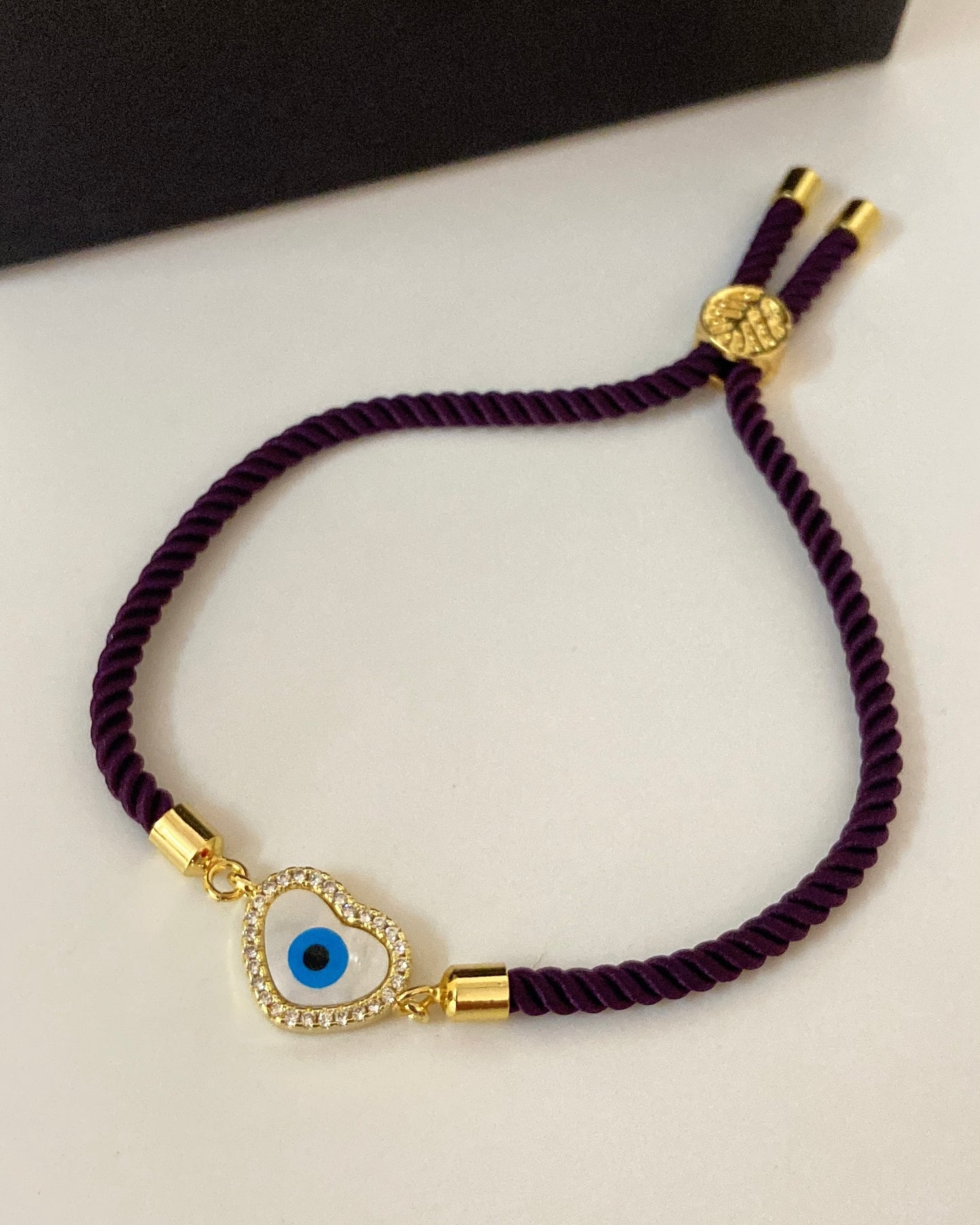 Heart Evil Eye Thread Bracelet