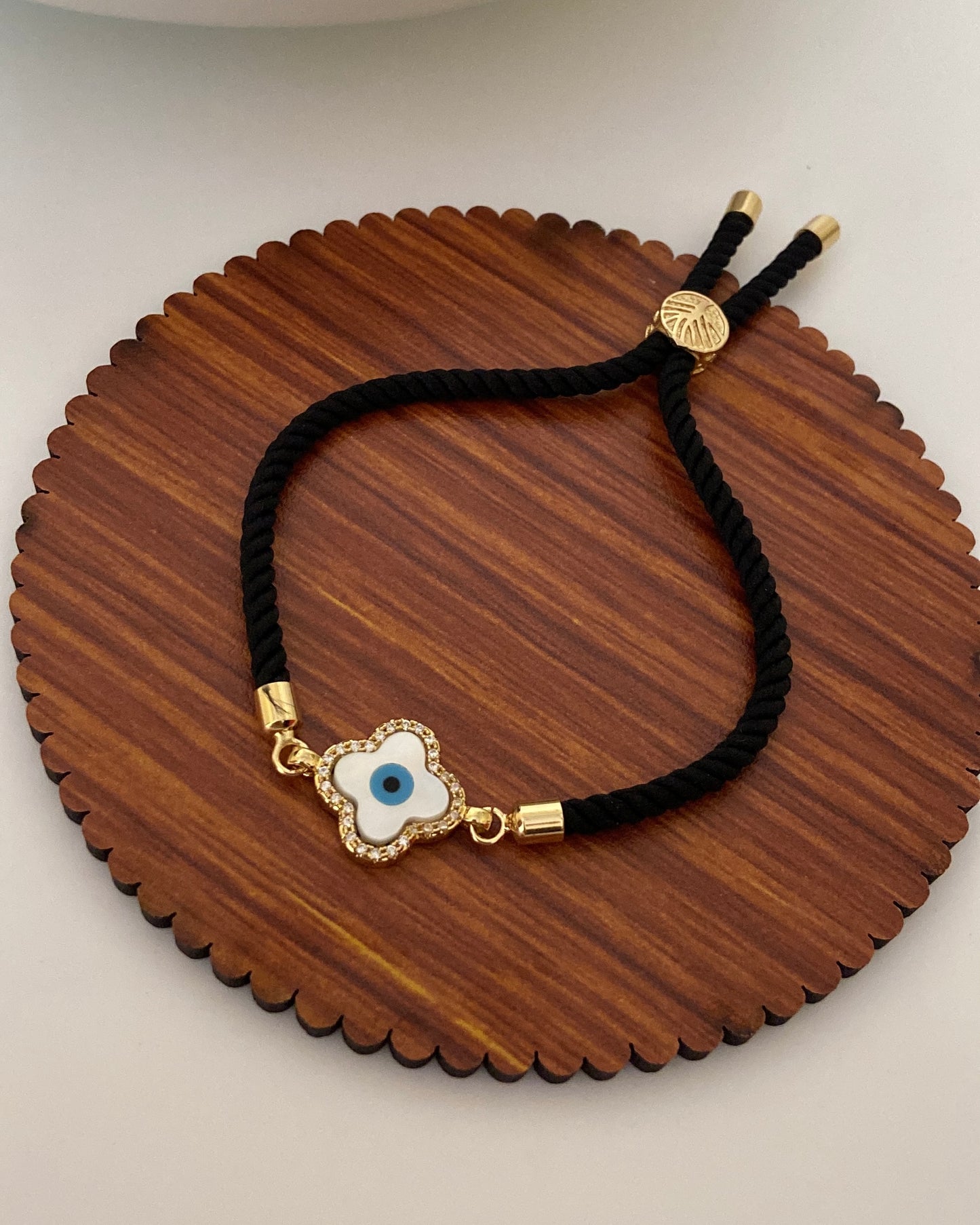 Clover Evil Eye Thread Bracelet