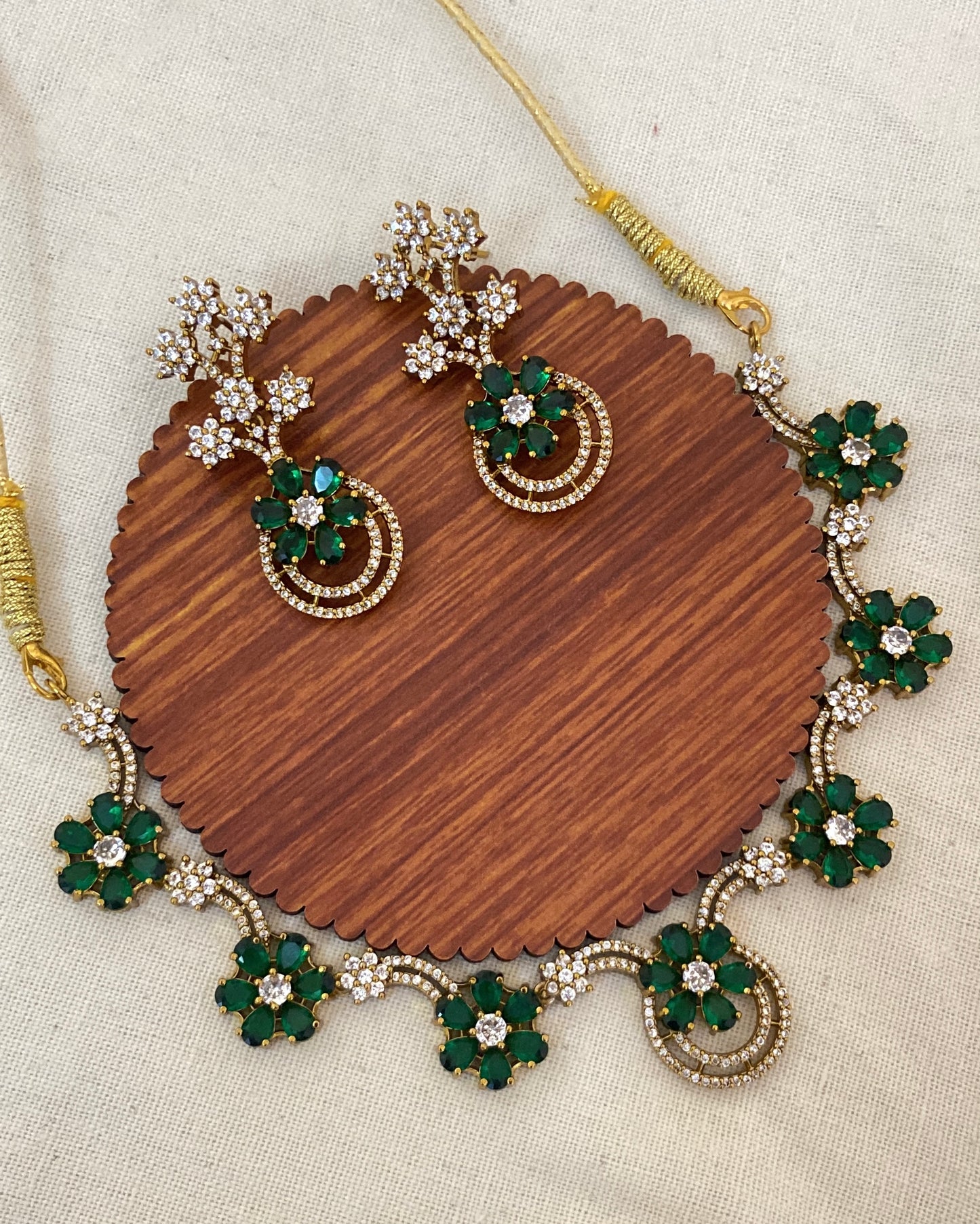 Emerald Flower Set