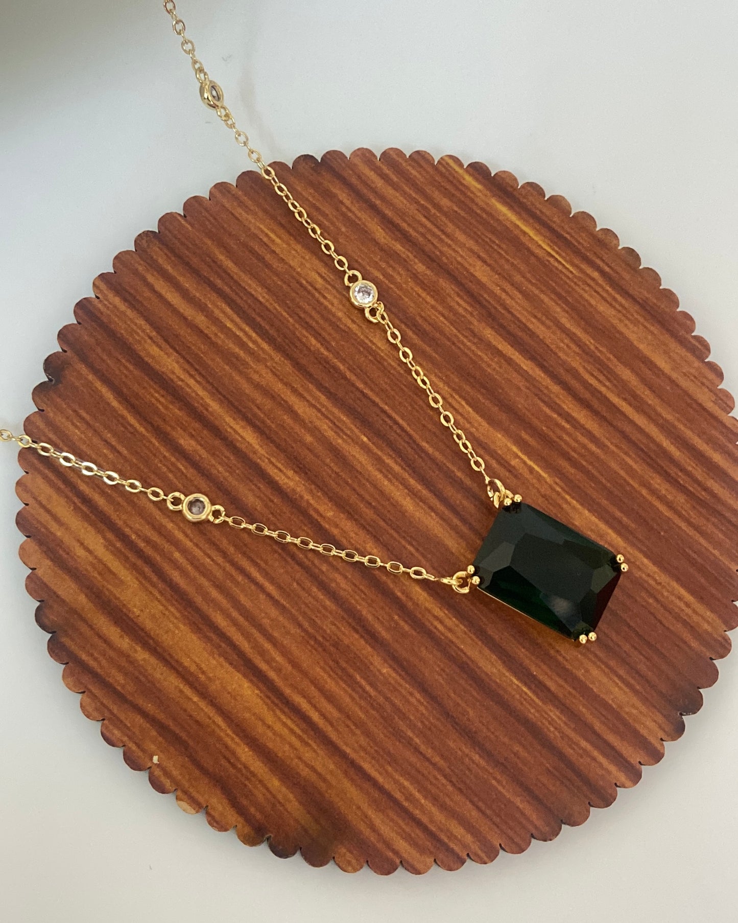 Emerald Zirconia Necklace
