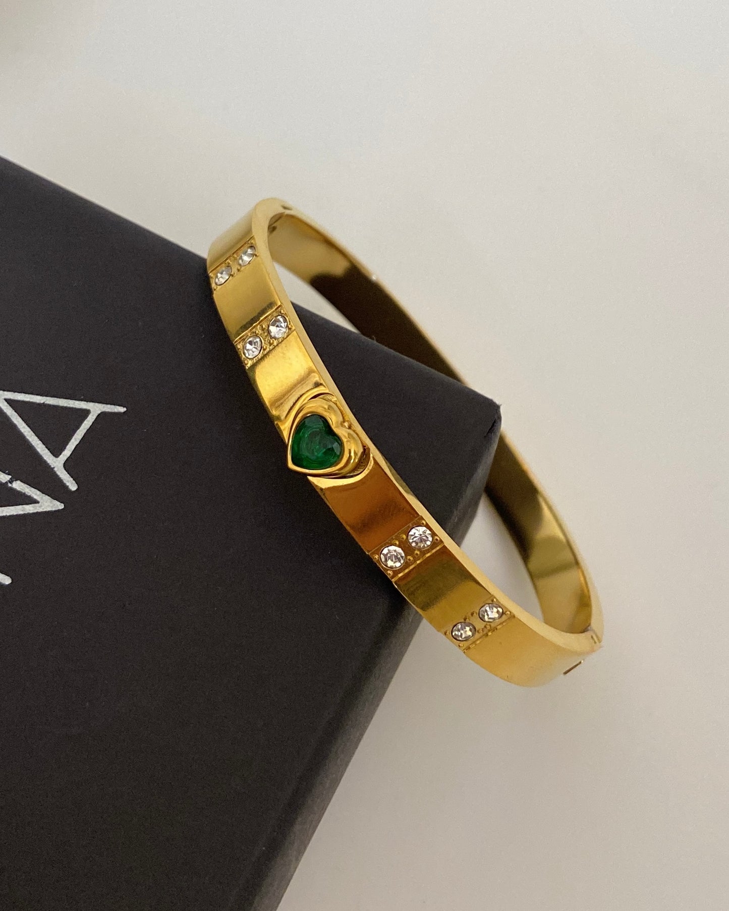 Emerald Heart Bracelet