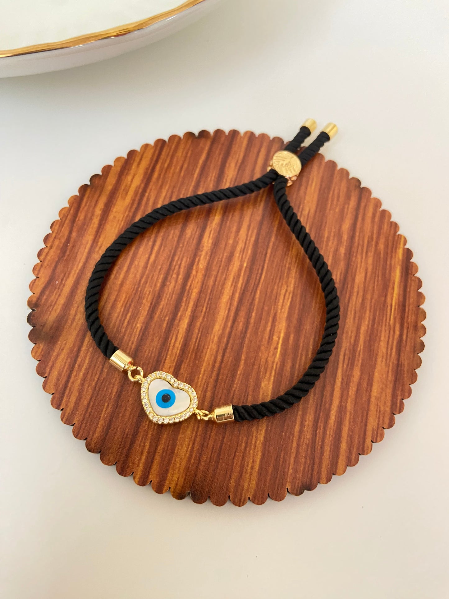 Heart Evil Eye Thread Bracelet