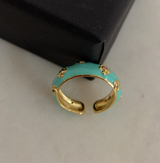 Light Blue Adjustable Ring